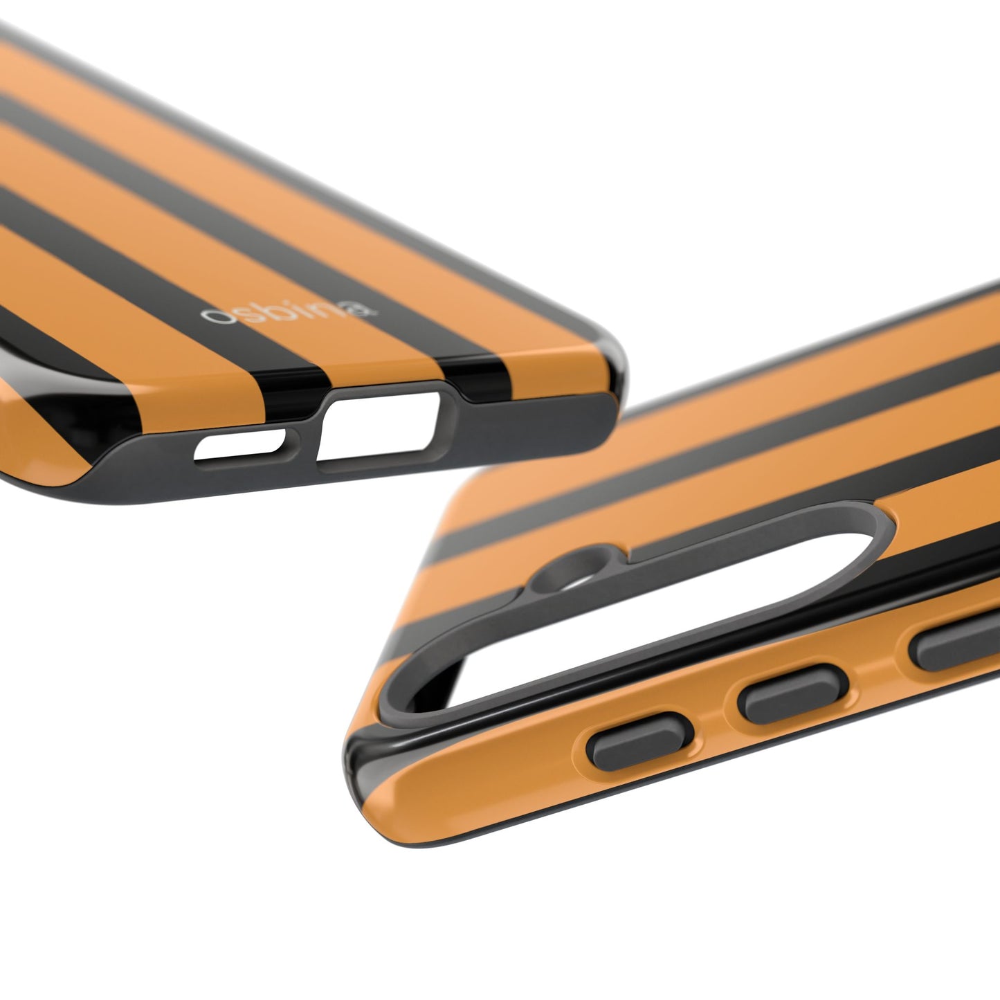 osbina | The Statement Stripe Case in Black + Orange | The Season Collective