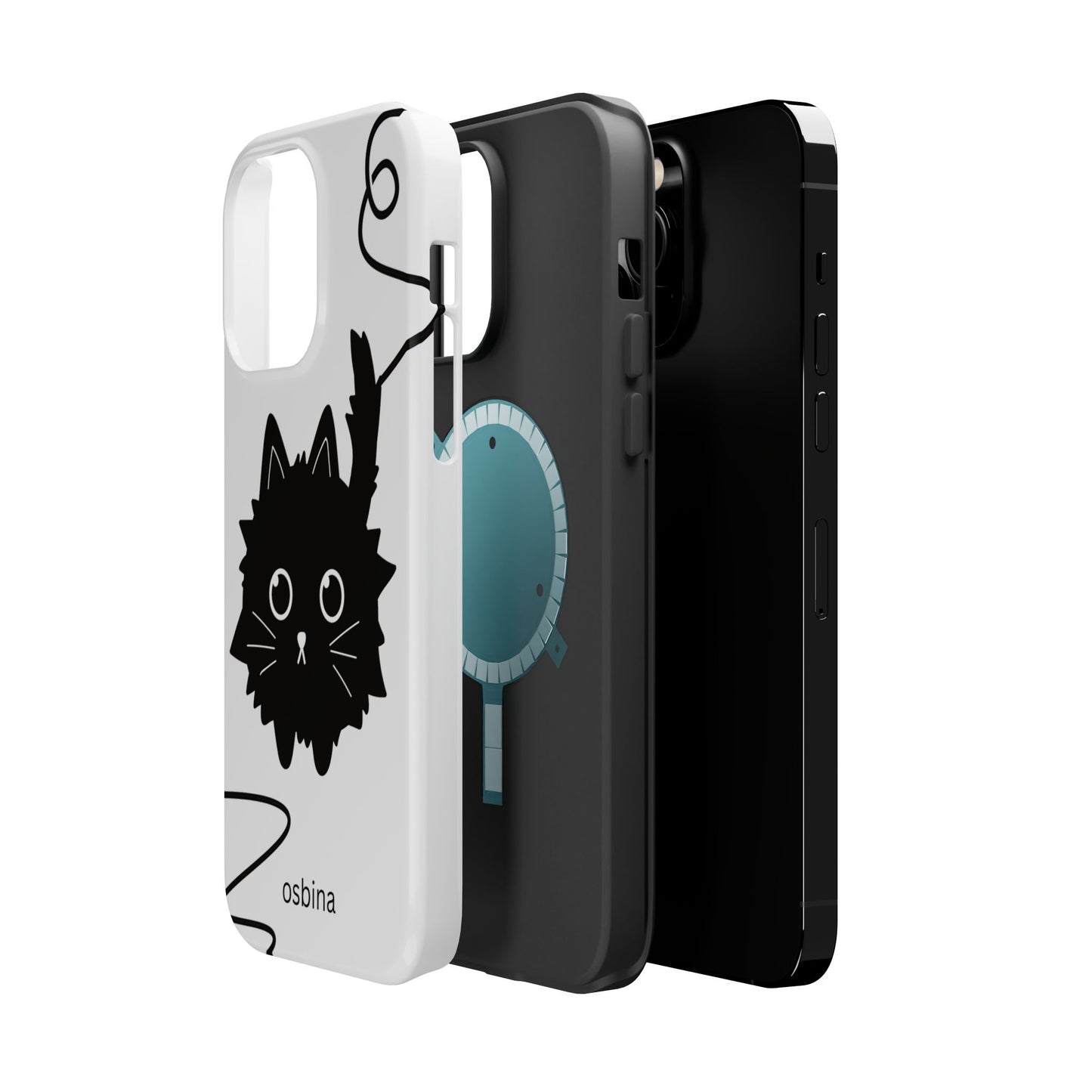 osbina | MagSafe compatible for iPhone | Midnight Couture Cat Phone Case | Season Collective Collection
