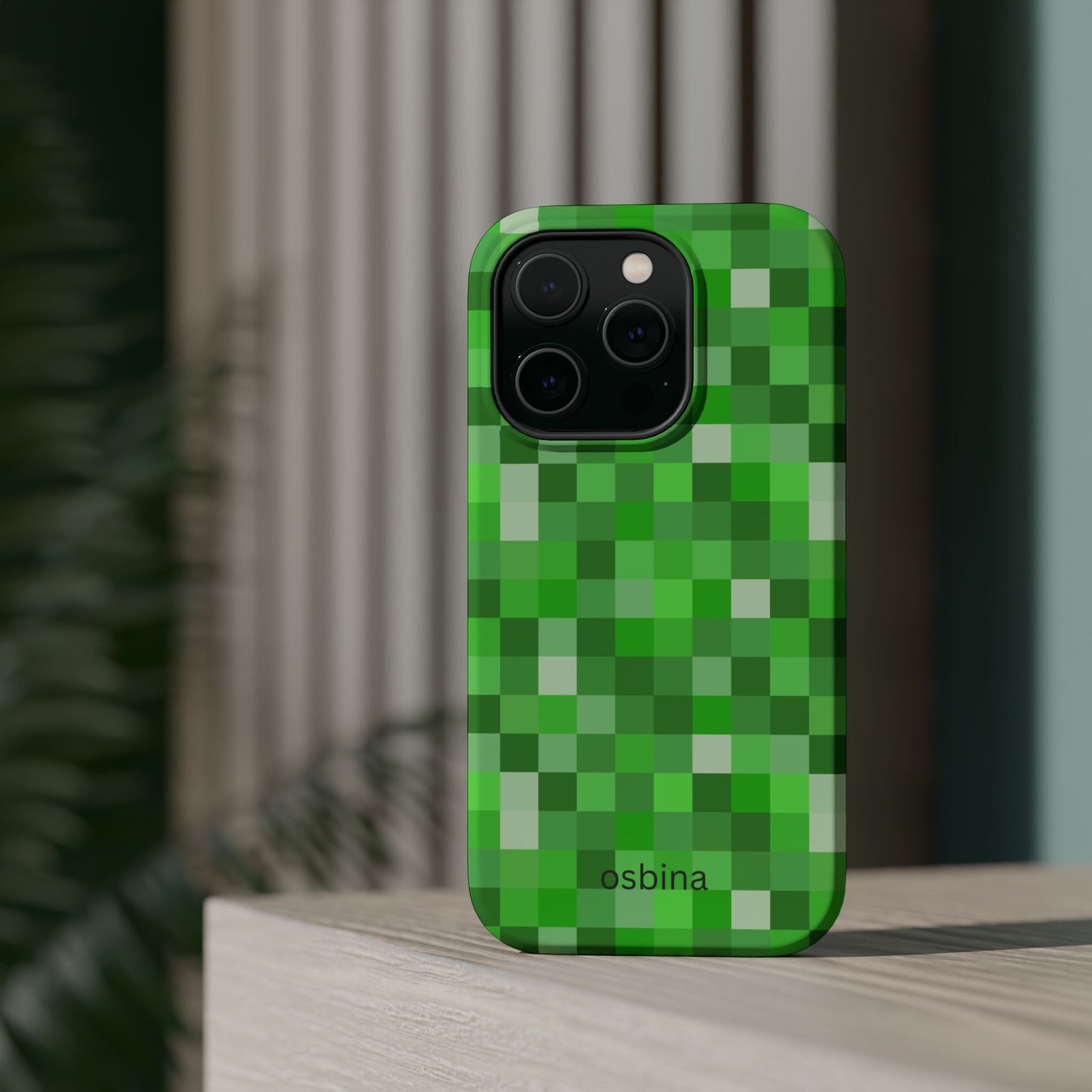 osbina | MagSafe compatible for iPhone | Mosaic Viridis Phone Case | Color Edit Collection