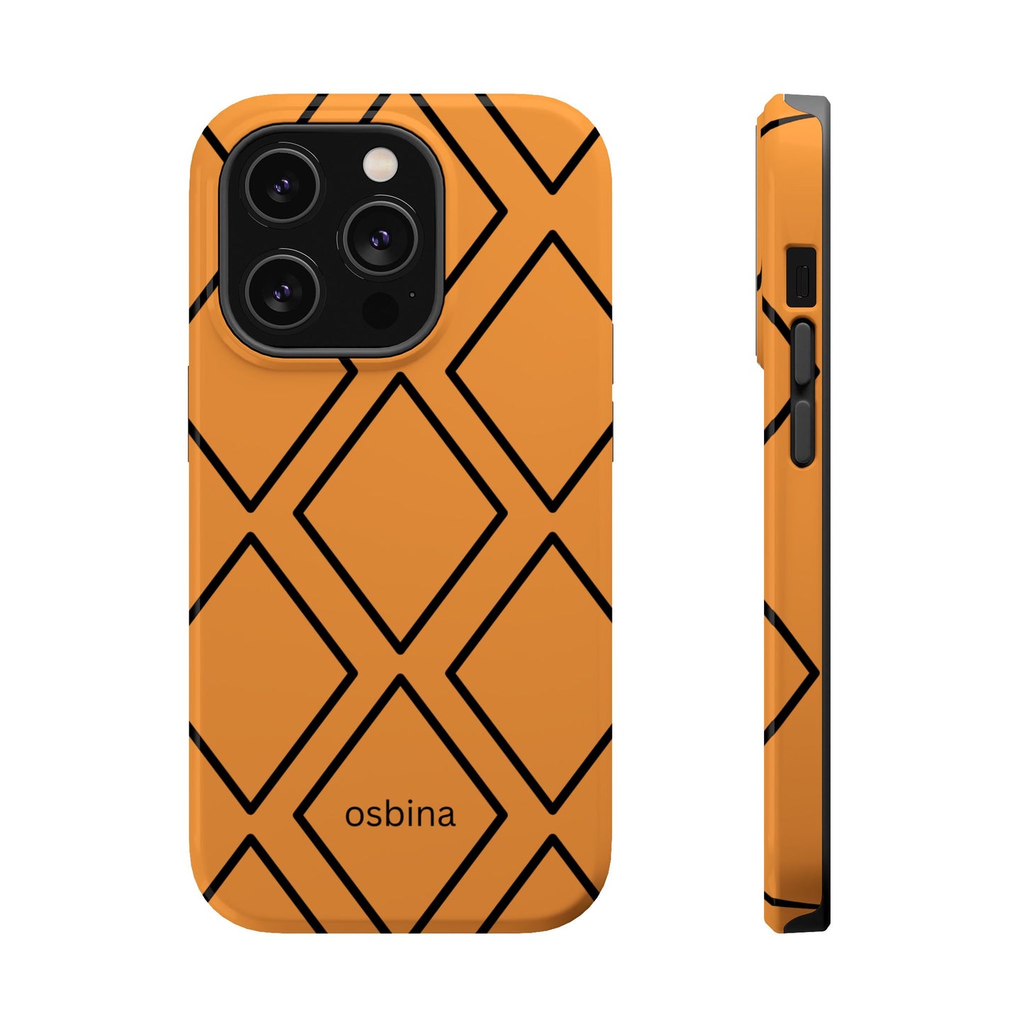 osbina | MagSafe Compatible for iPhone | Diamonds Are Your Phone’s Best Friend — The Orange + Black Diamond Case | The Season Collective
