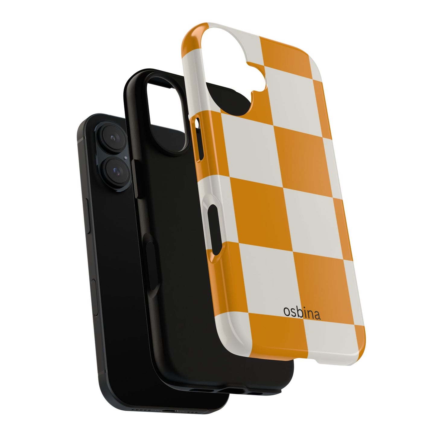 osbina | Check You Out — The Orange + White Check Case | The Season Collective