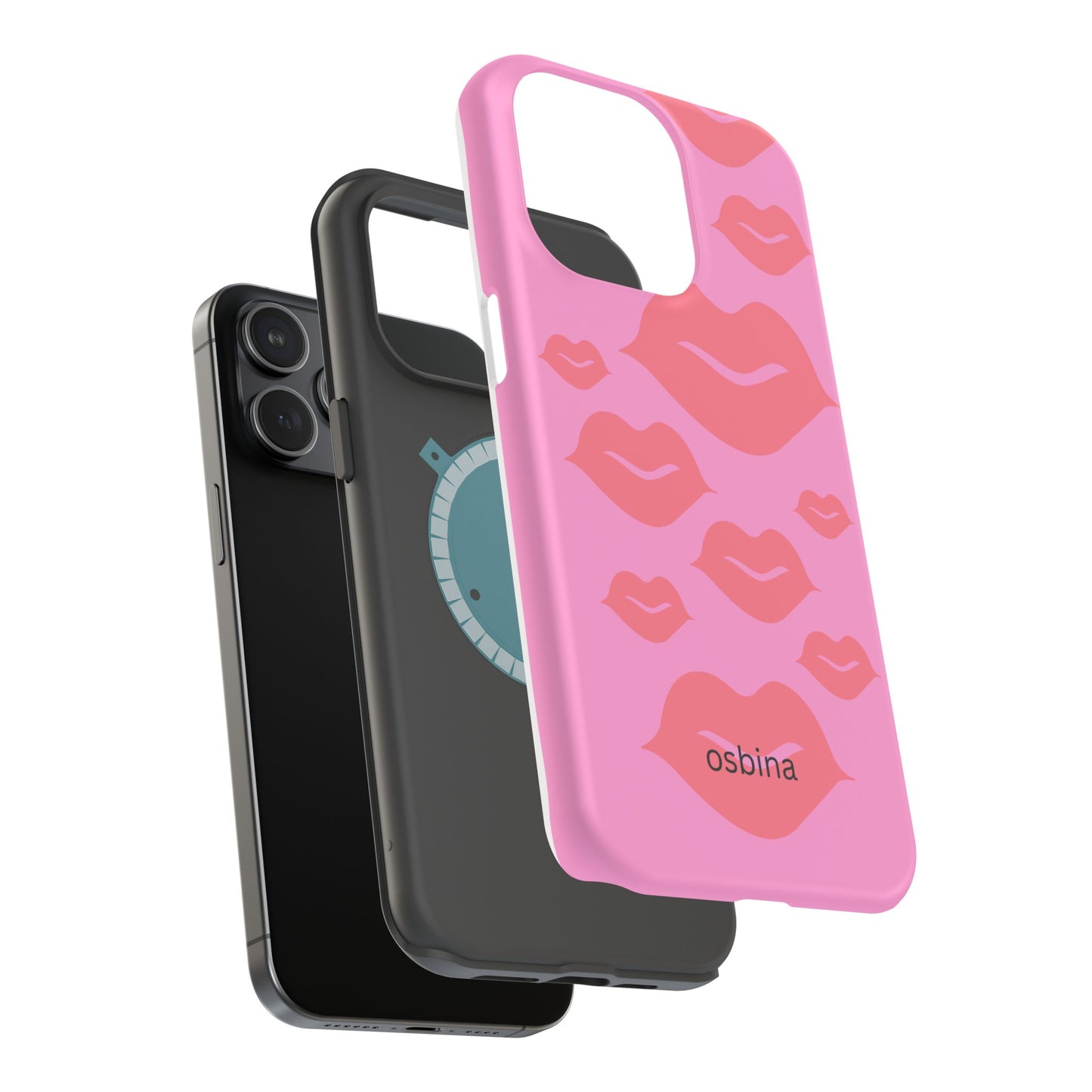 osbina | MagSafe compatible for iPhone | Besos Hot Lips Phone Case | Modern Muse Collection