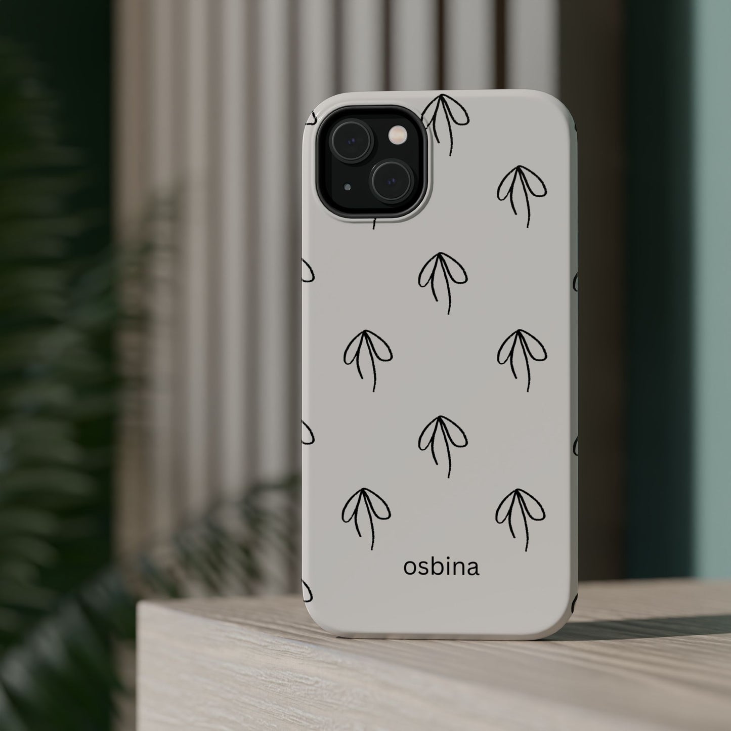 osbina | MagSafe compatible for iPhone | Linéa Flora Minimalistic Flower Phone Case | Modern Muse Collection