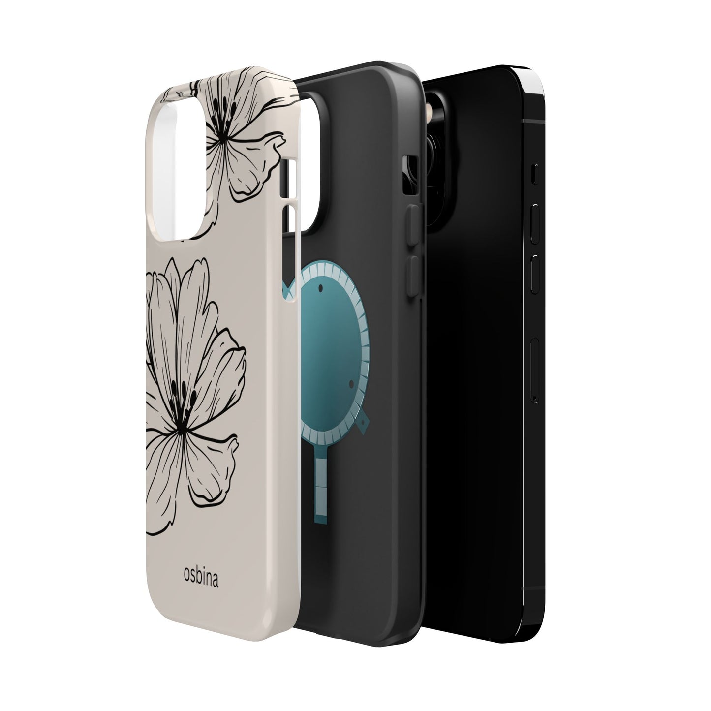 osbina | MagSafe compatible for iPhone | Poppy Whisper Phone Case | Modern Muse Collection