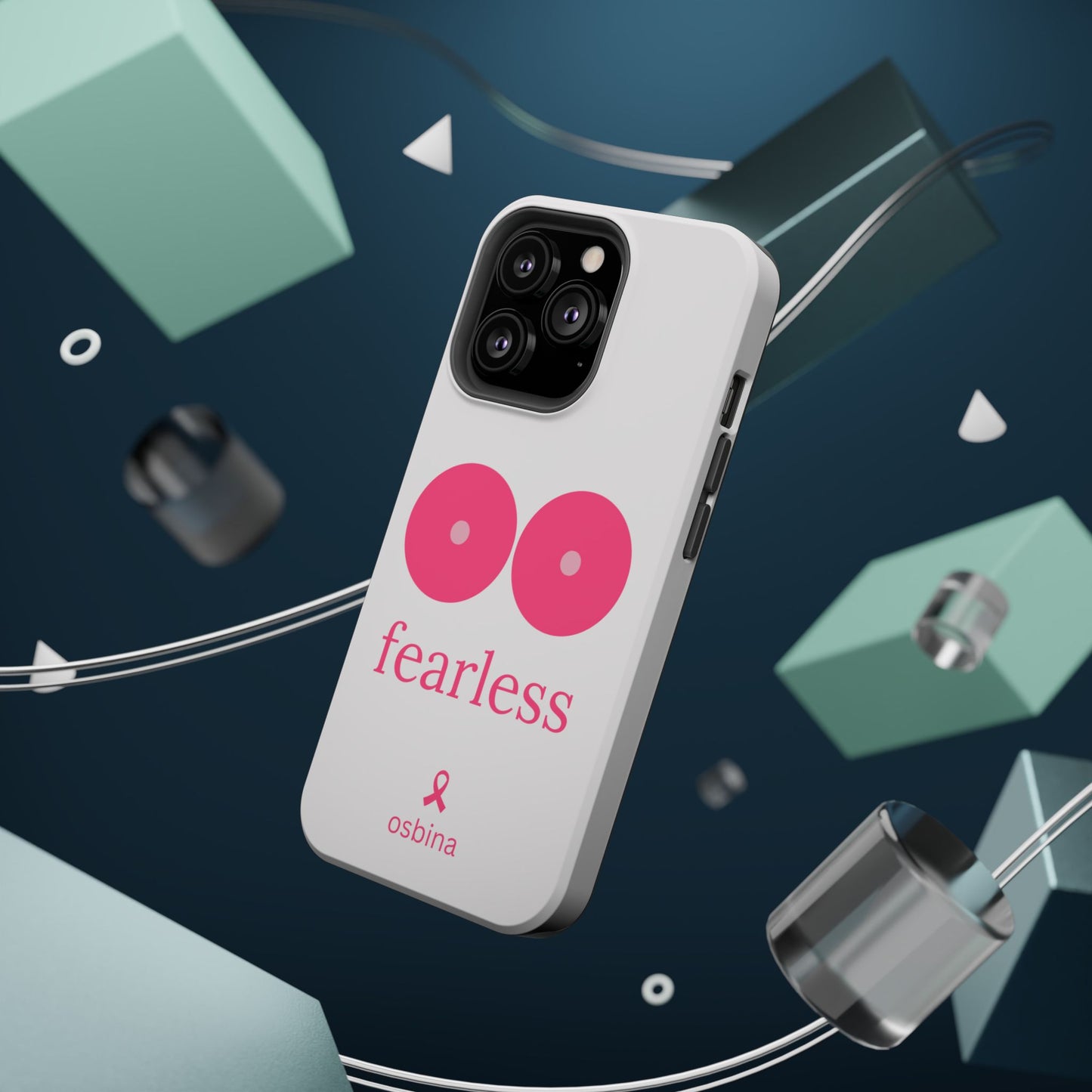 osbina | MagSafe compatible for iPhone | Limited Edition The Fearless Tatas Case in Light Pink + Soft Pink + Hot Pink | The Pink October Collection | Inspired By