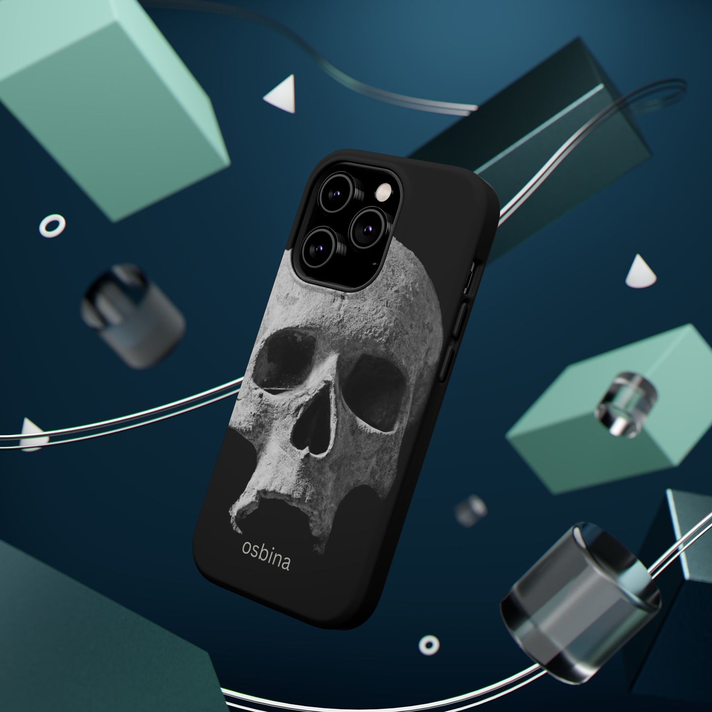osbina | MagSafe compatible for iPhone | White Skull Phone Case | Season Collective Collection