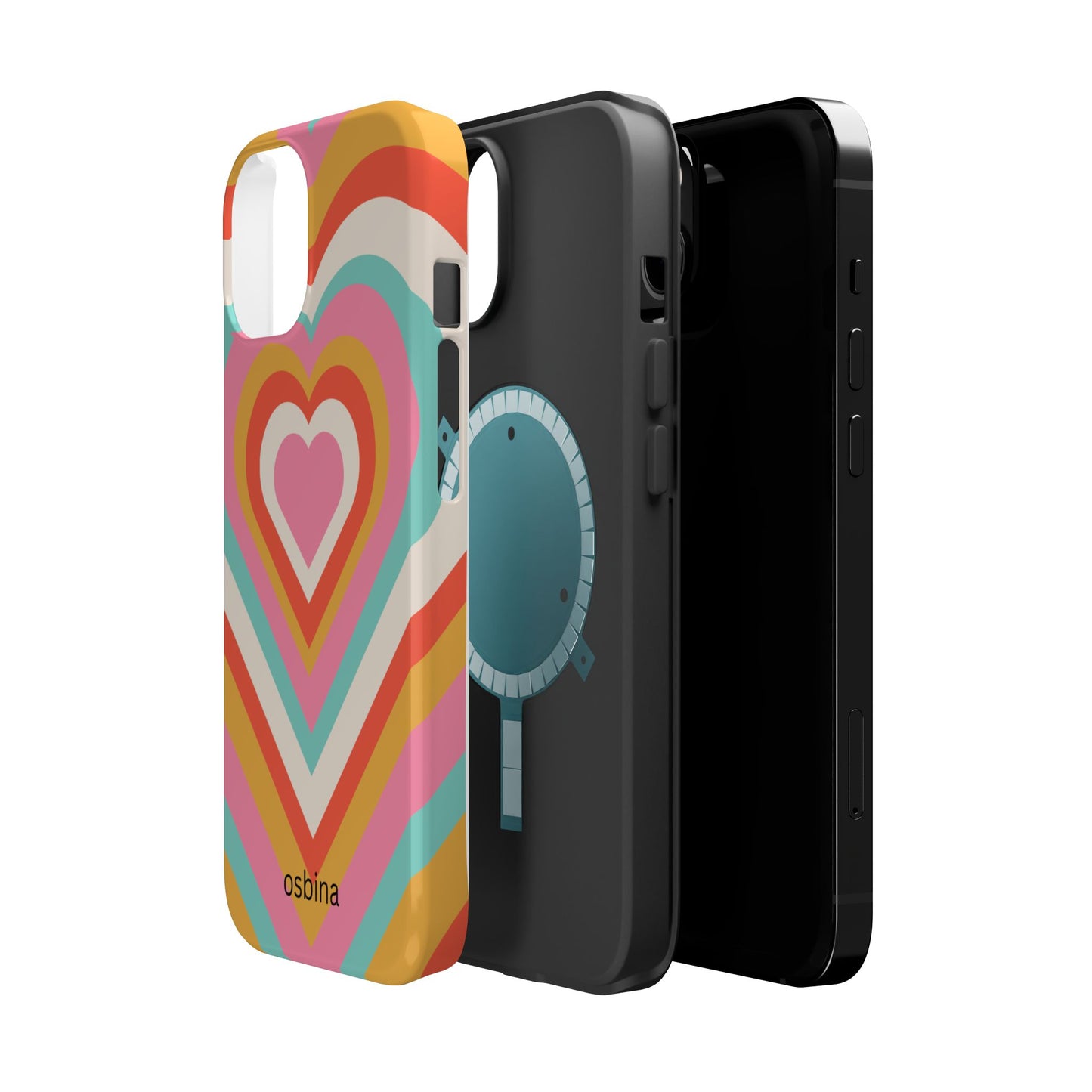 osbina | MagSafe compatible for iPhone | Heart Nouveau Phone Case | Modern Muse Collection