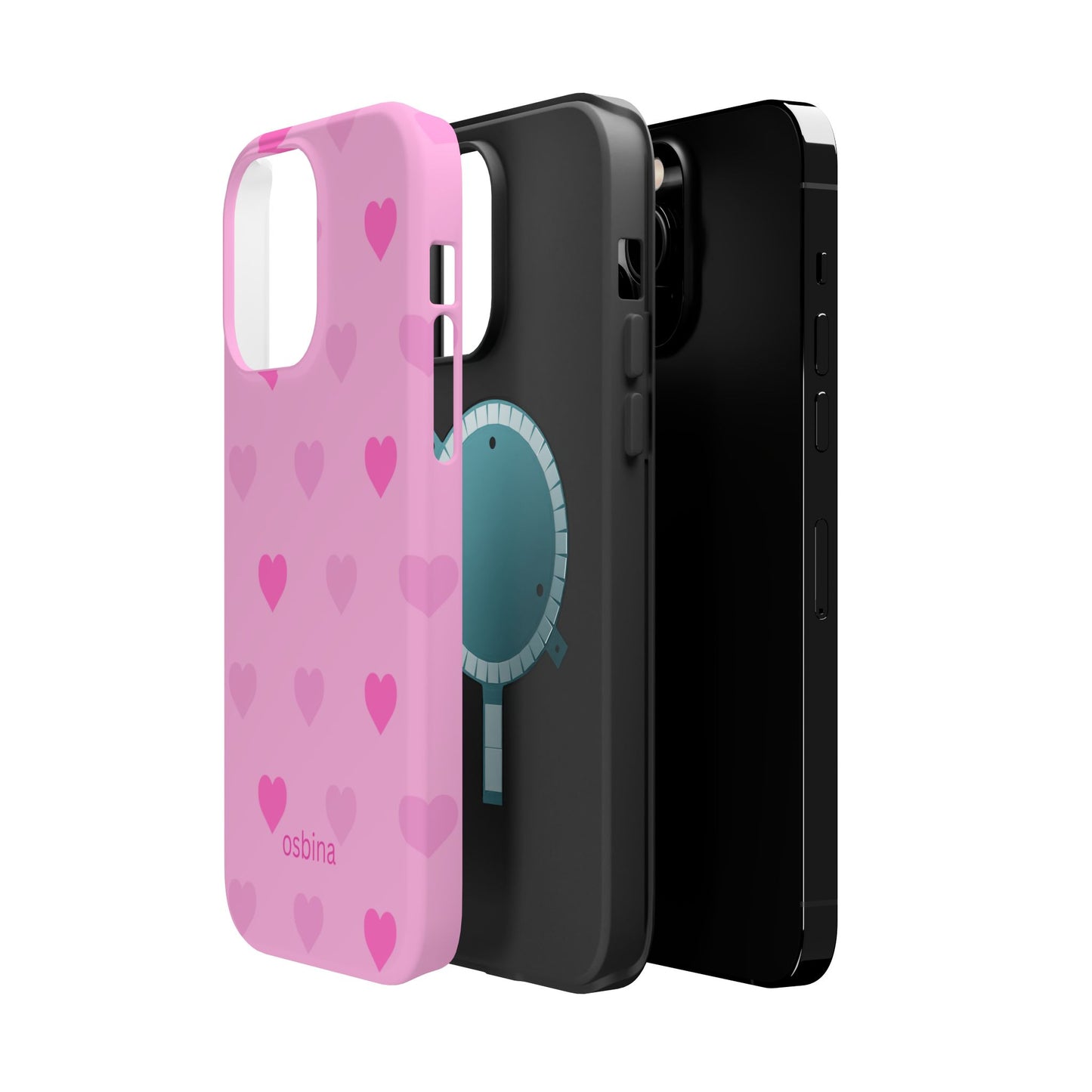 osbina | MagSafe compatible for iPhone | The Blushing Hearts Case | YAYOU Collection Supporting Shine Like Sable
