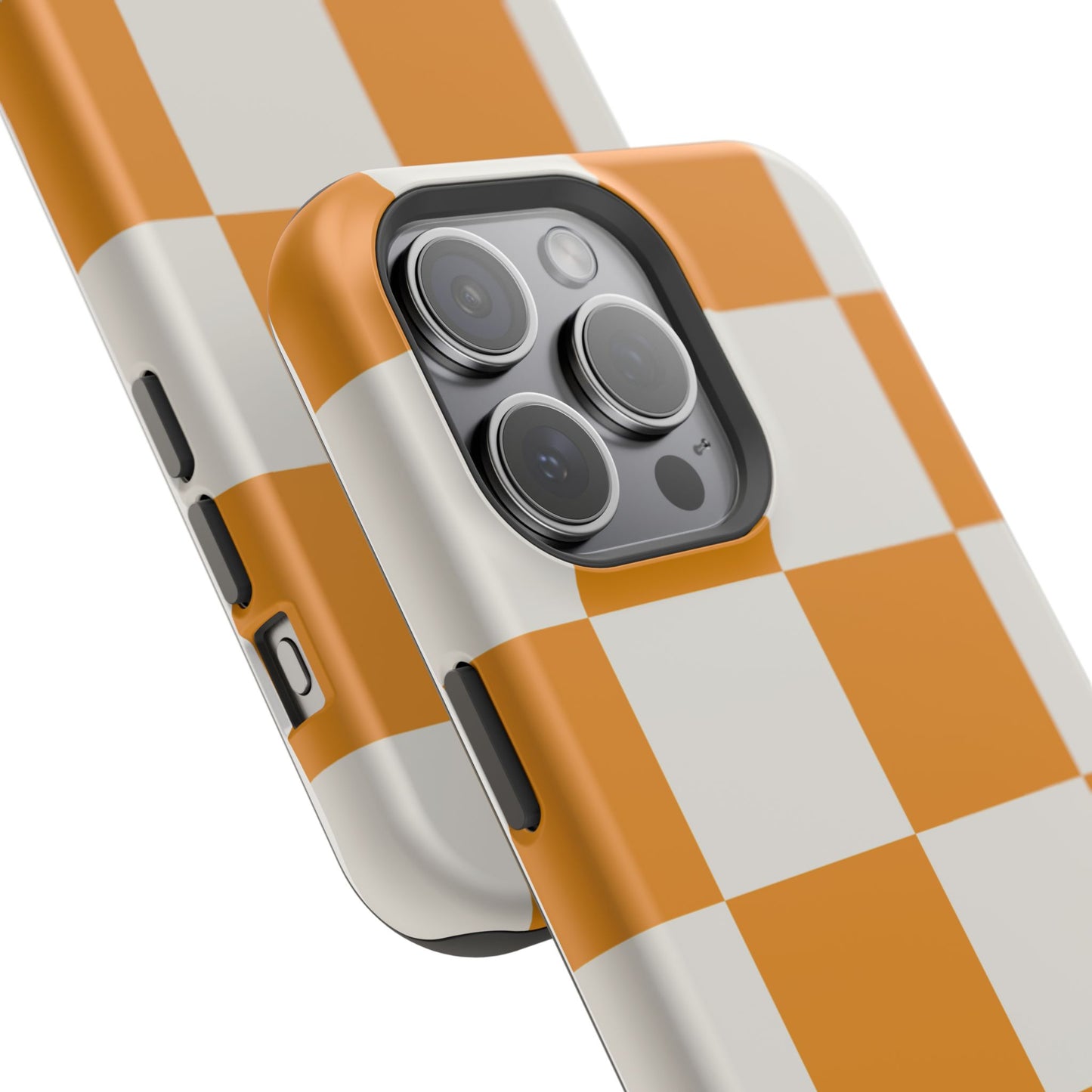 osbina | MagSafe Compatible for iPhone | Check You Out — The Orange + White Check Case | The Season Collective