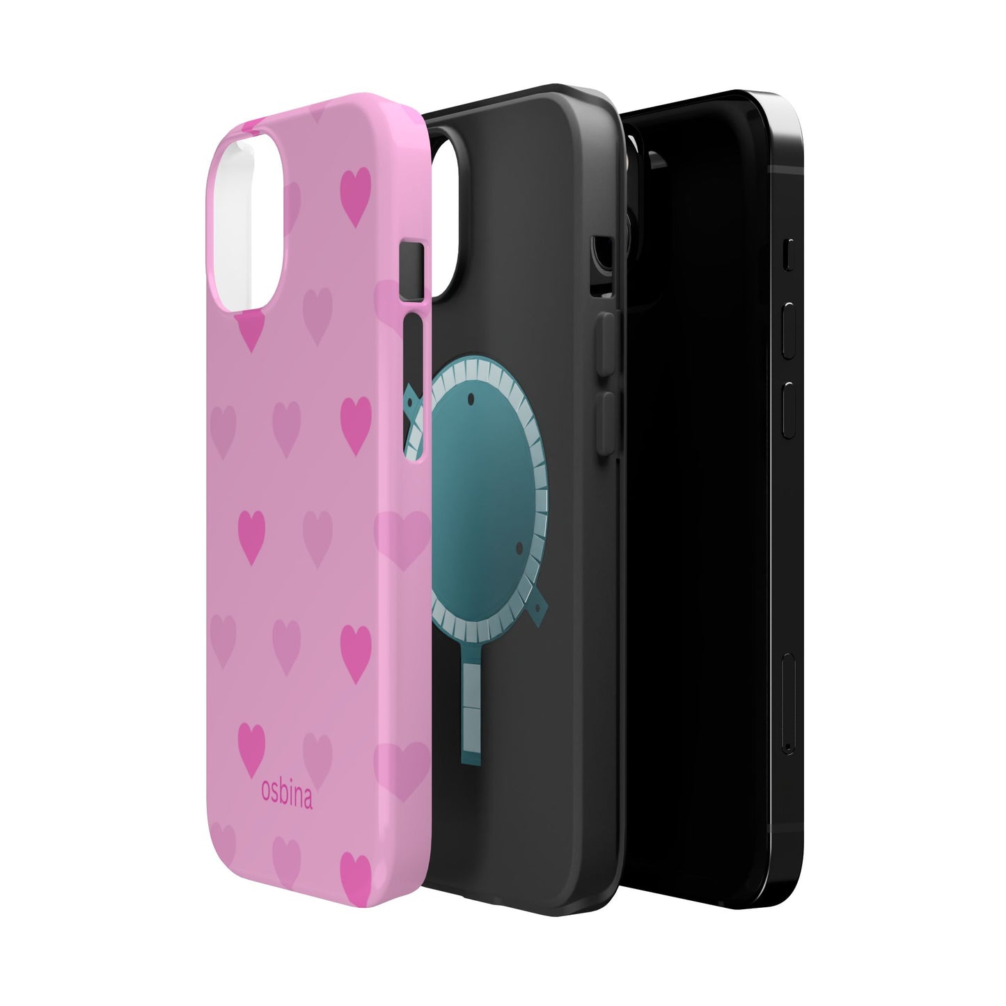 osbina | MagSafe compatible for iPhone | The Blushing Hearts Case | YAYOU Collection Supporting Shine Like Sable