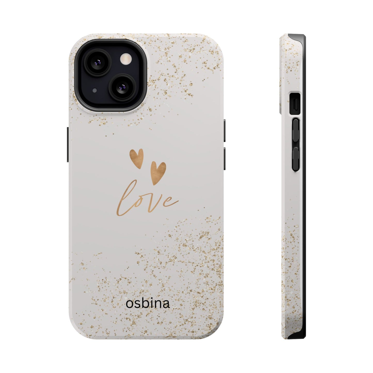 osbina | MagSafe compatible for iPhone | Golden Amour Phone Case | Modern Muse Collection