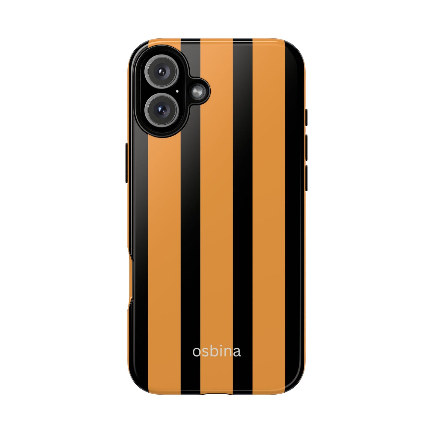 osbina | The Statement Stripe Case in Black + Orange | The Season Collective