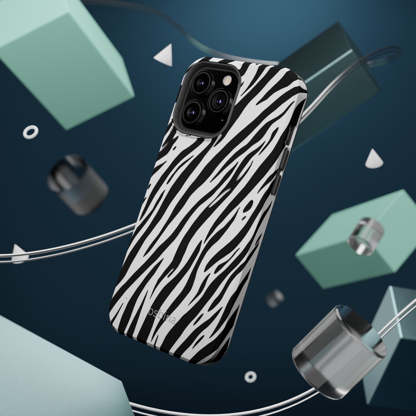 osbina | MagSafe Compatible for iPhone | The Bengal Bold Stripe Case in White + Black | The Season Collective