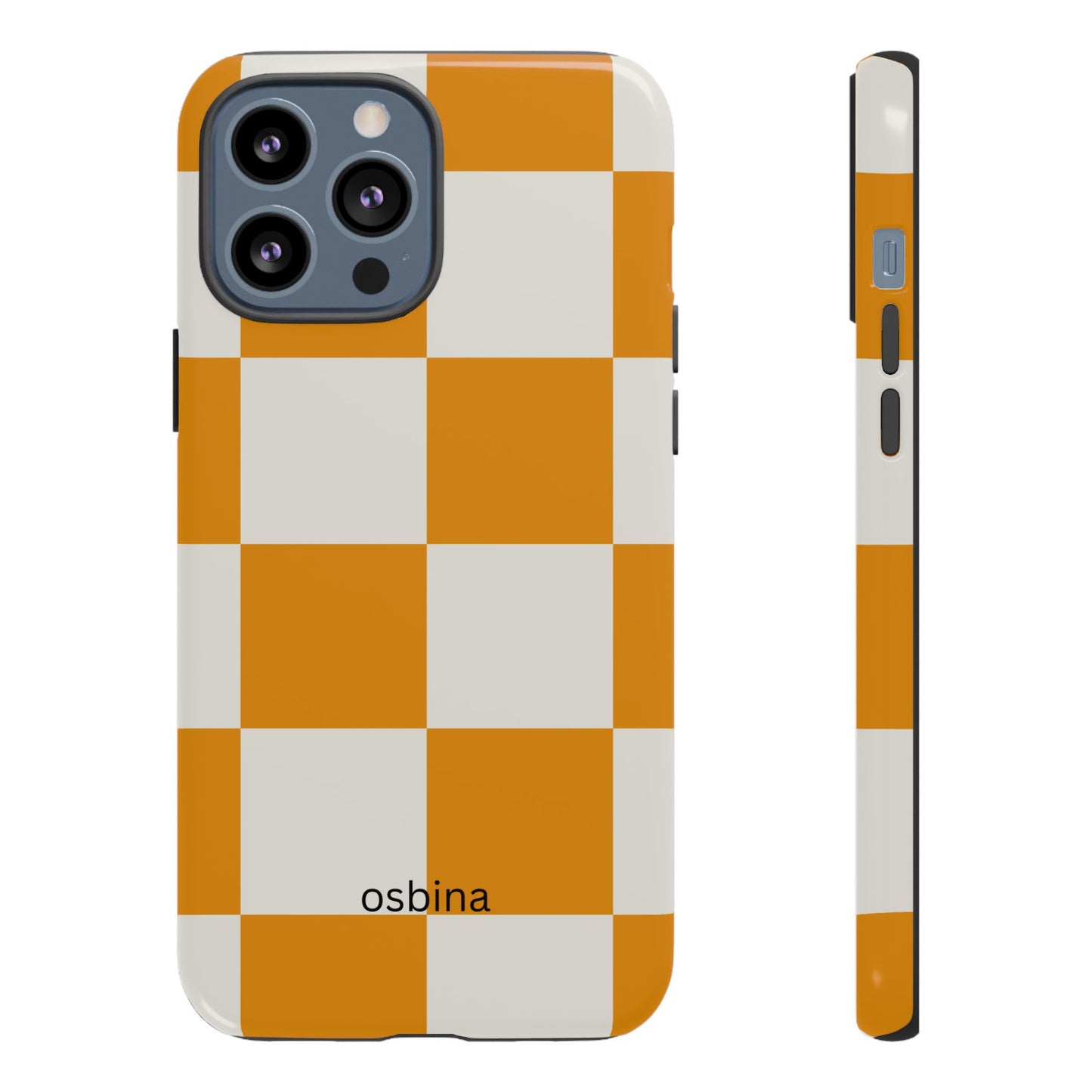 osbina | Check You Out — The Orange + White Check Case | The Season Collective