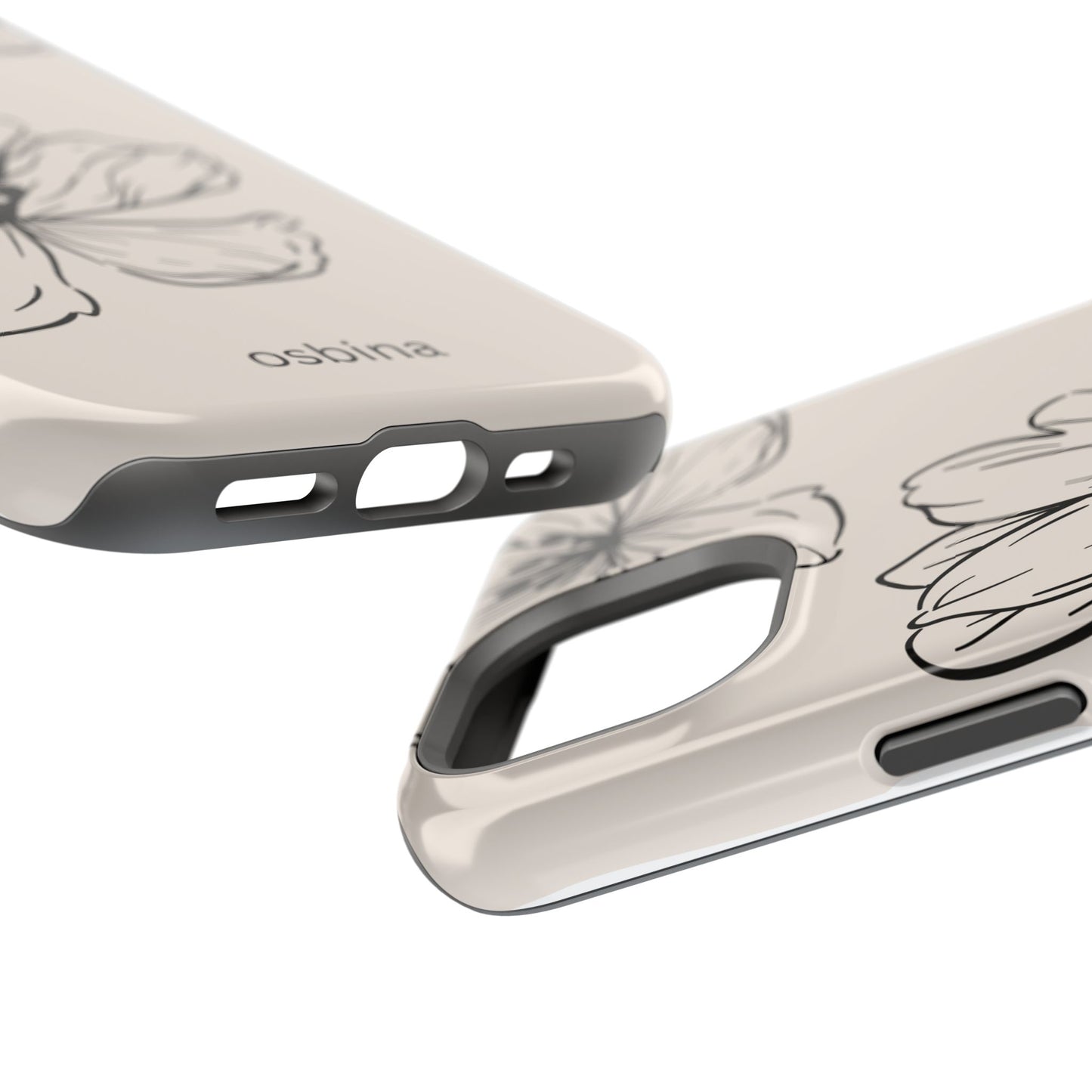 osbina | MagSafe compatible for iPhone | Poppy Whisper Phone Case | Modern Muse Collection