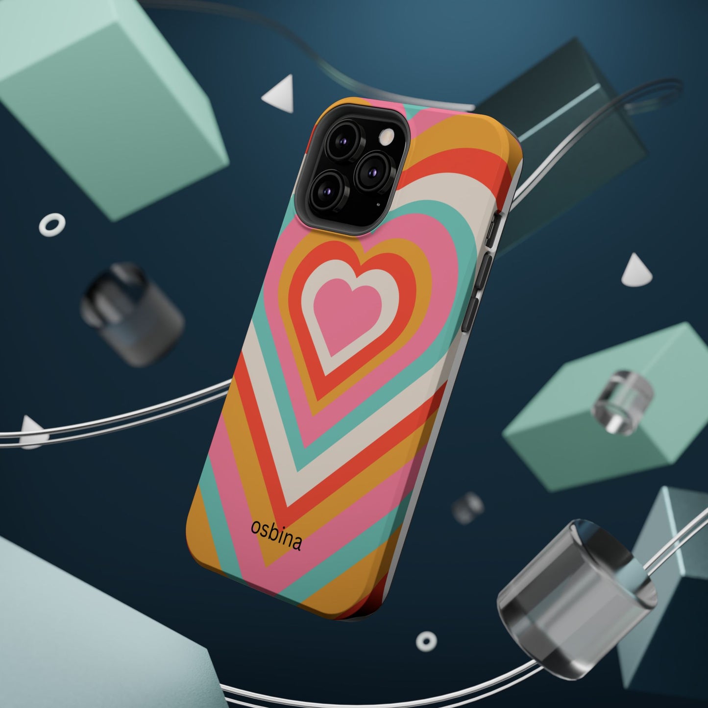 osbina | MagSafe compatible for iPhone | Heart Nouveau Phone Case | Modern Muse Collection