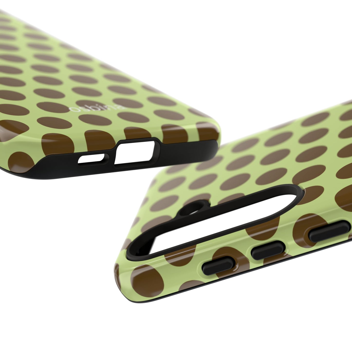 osbina | Chartreuse Cocoa Dots Phone Case | Color Edit Collection