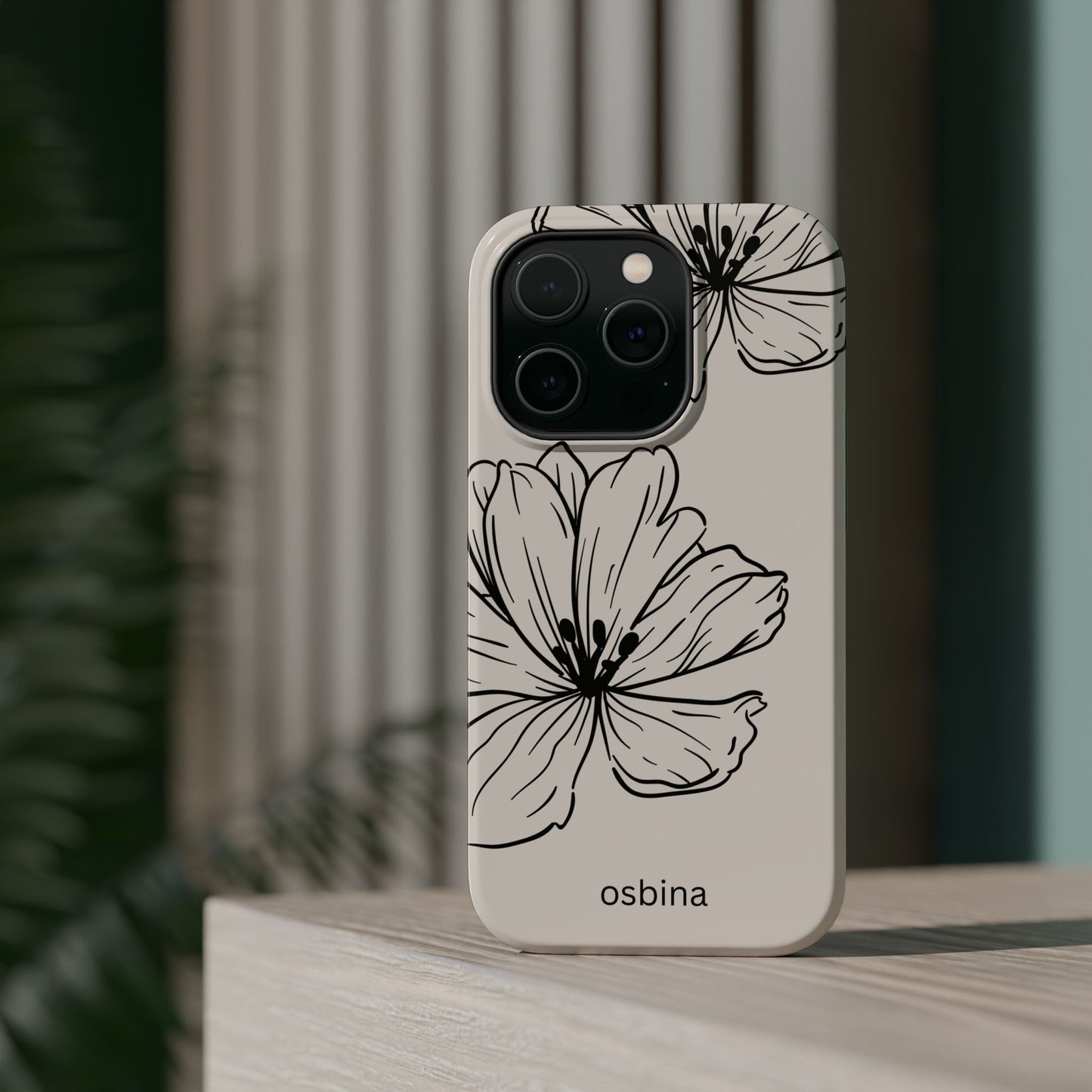 osbina | MagSafe compatible for iPhone | Poppy Whisper Phone Case | Modern Muse Collection