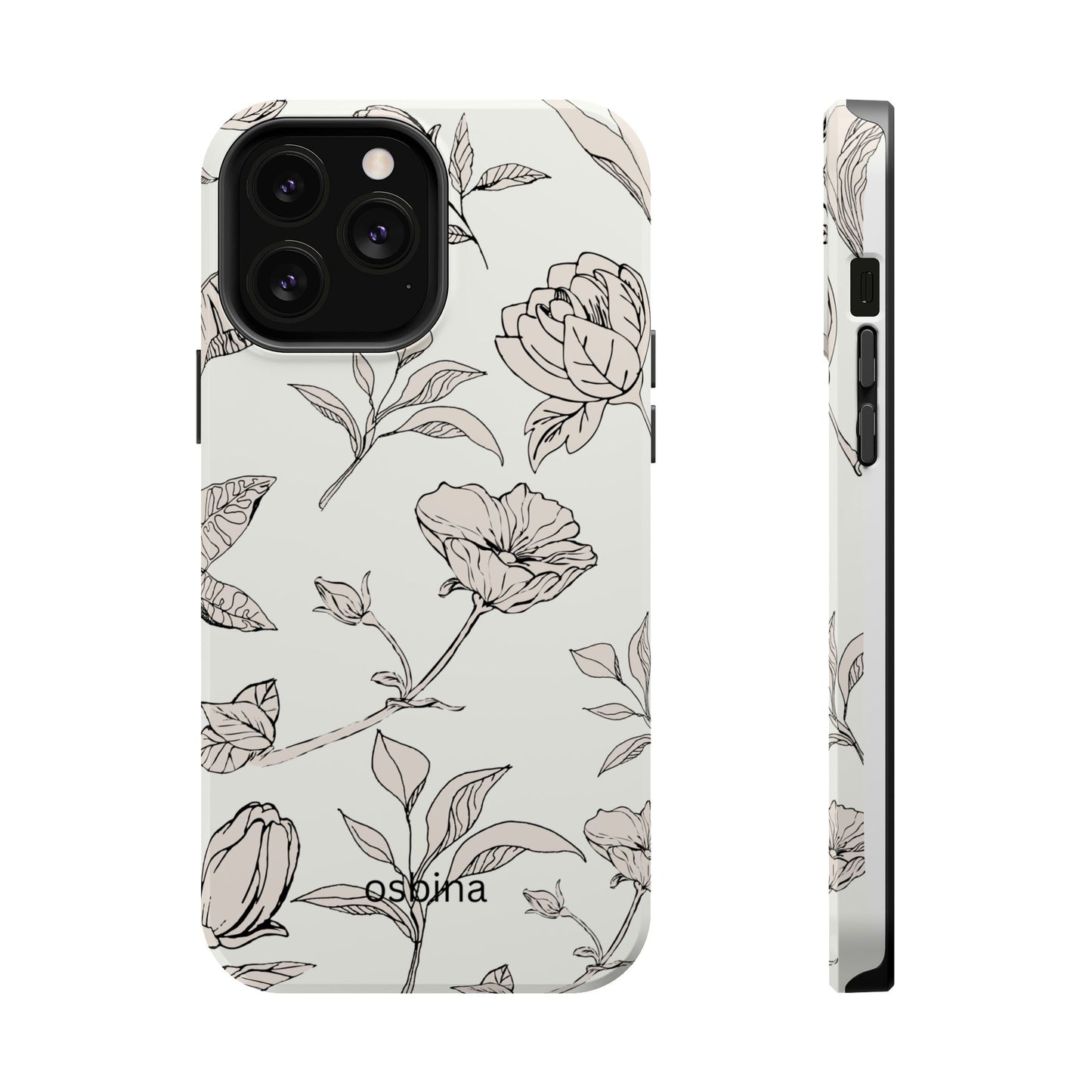osbina | MagSafe compatible for iPhone | Silhouette Bloom Phone Case | Modern Muse Collection