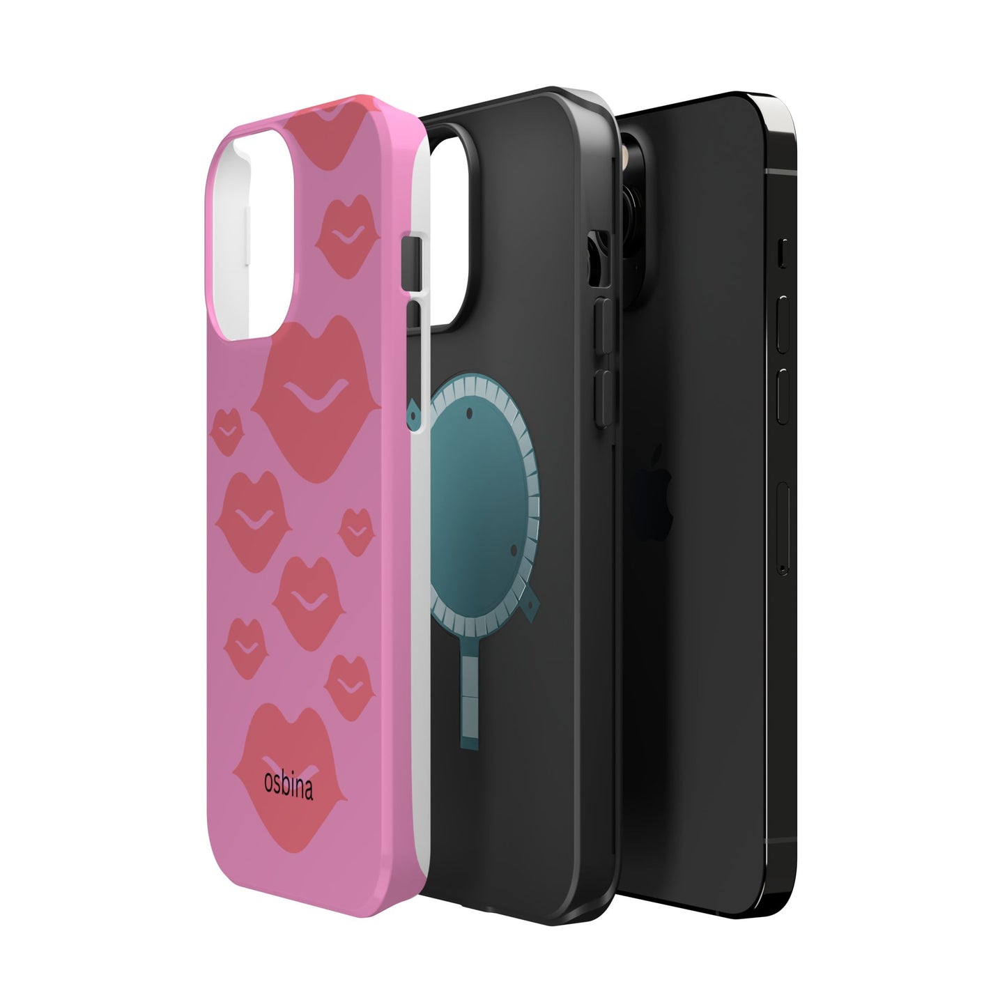 osbina | MagSafe compatible for iPhone | Besos Hot Lips Phone Case | Modern Muse Collection