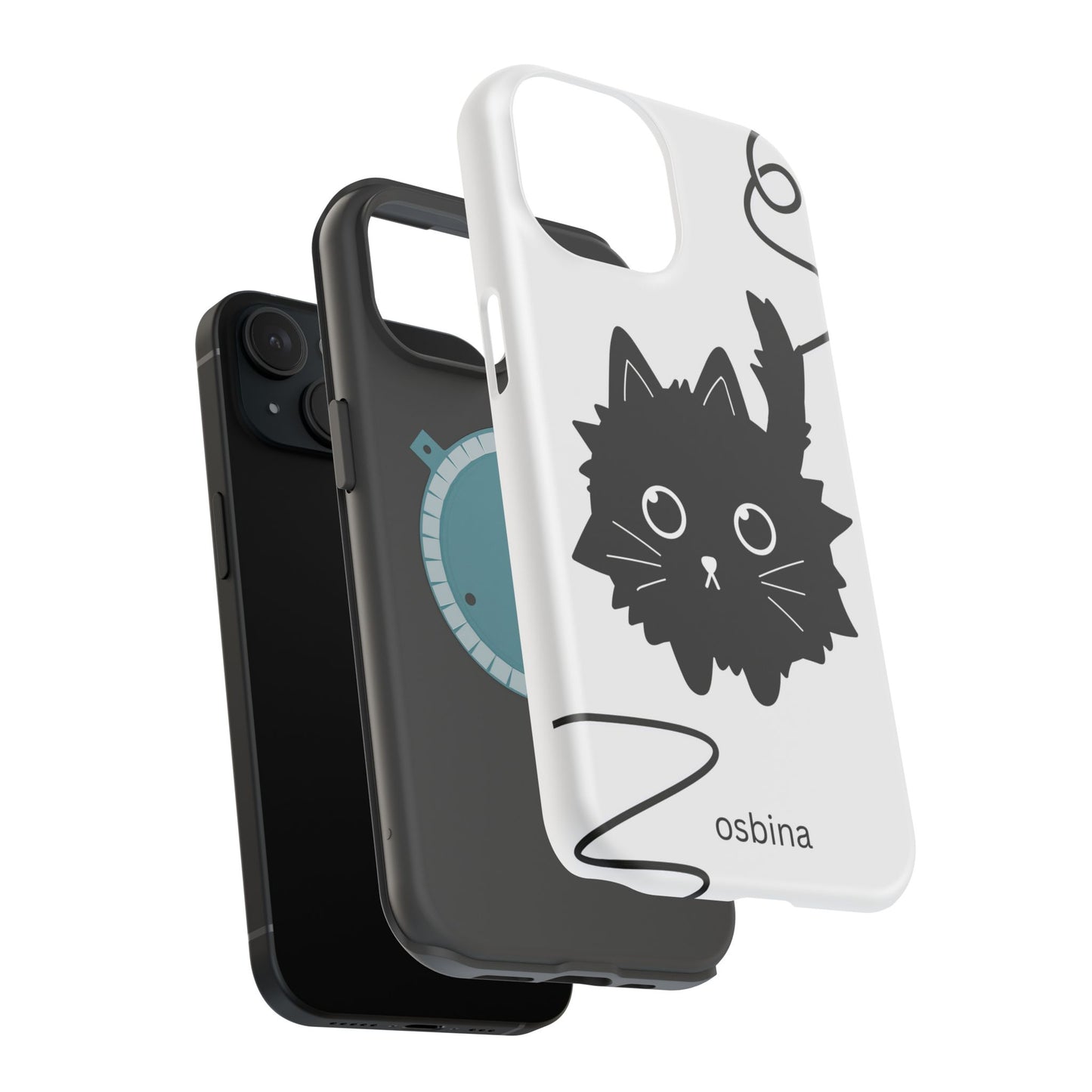 osbina | MagSafe compatible for iPhone | Midnight Couture Cat Phone Case | Season Collective Collection