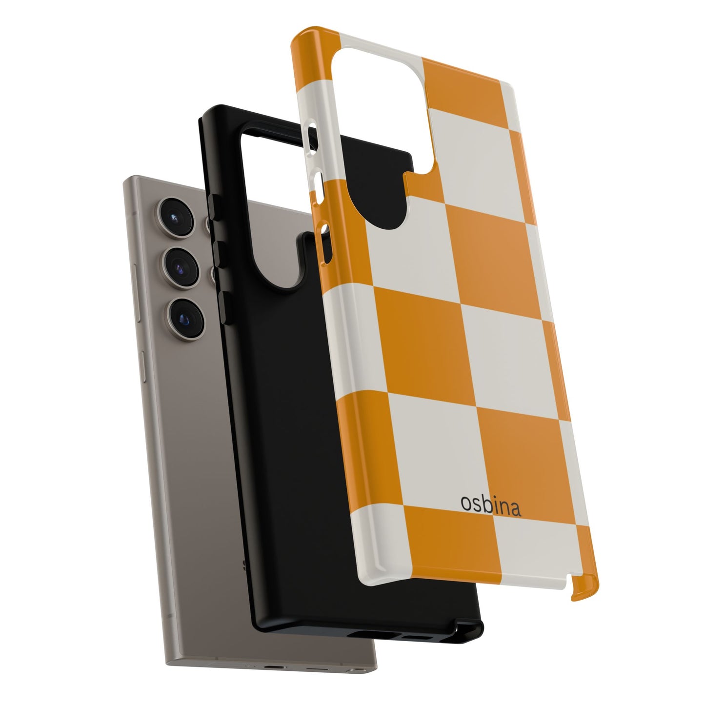 osbina | Check You Out — The Orange + White Check Case | The Season Collective