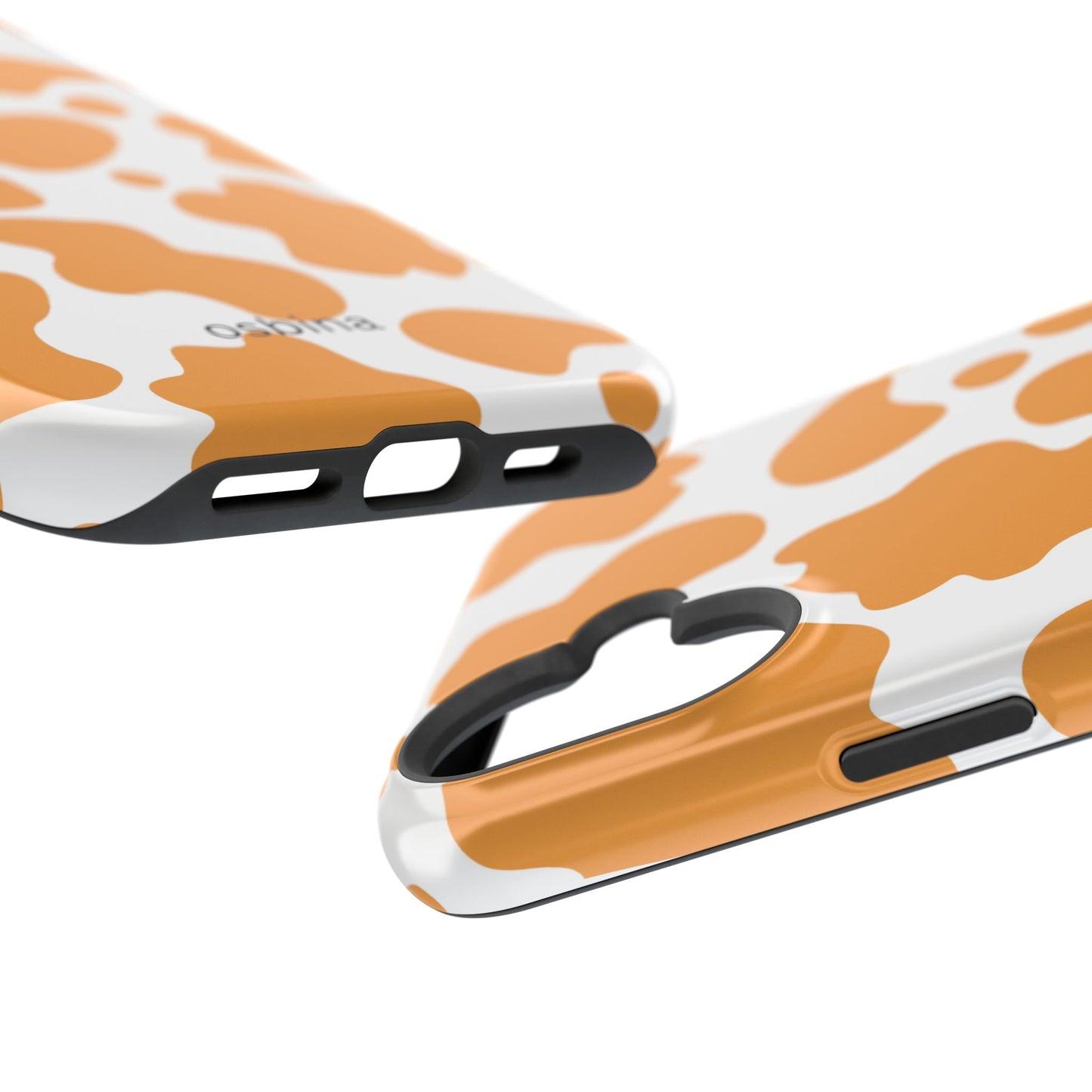 osbina | MagSafe Compatible for iPhone | Holy Cow, It’s Chic — The Orange Cow Print Case | The Season Collective