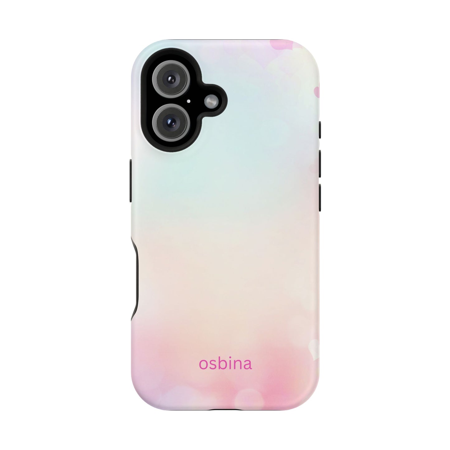 osbina | MagSafe compatible for iPhone | The Cotton Candy Hearts Case | YAYOU Collection Supporting Shine Like Sable