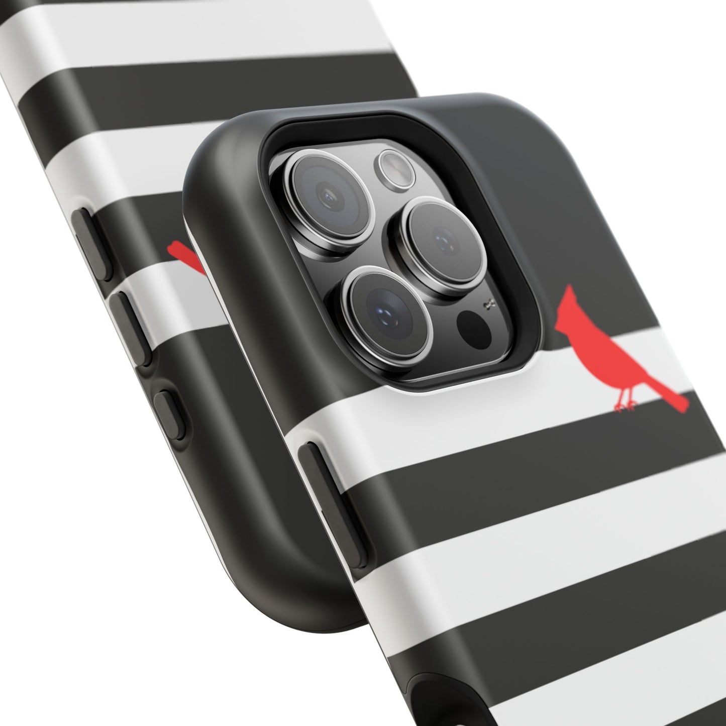osbina | MagSafe compatible for iPhone | Redbird Edition Thinking of You Phone Case Black & White Stripe | Inspired By Collection