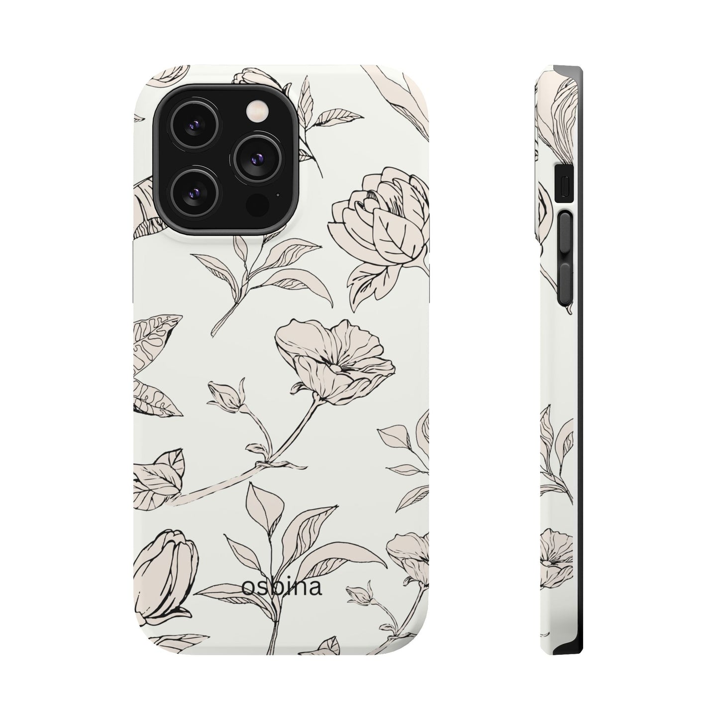 osbina | MagSafe compatible for iPhone | Silhouette Bloom Phone Case | Modern Muse Collection