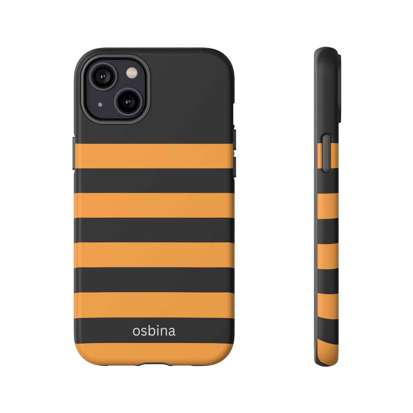 osbina | The Horizon Stripe Case in Black + Orange | The Season Collective