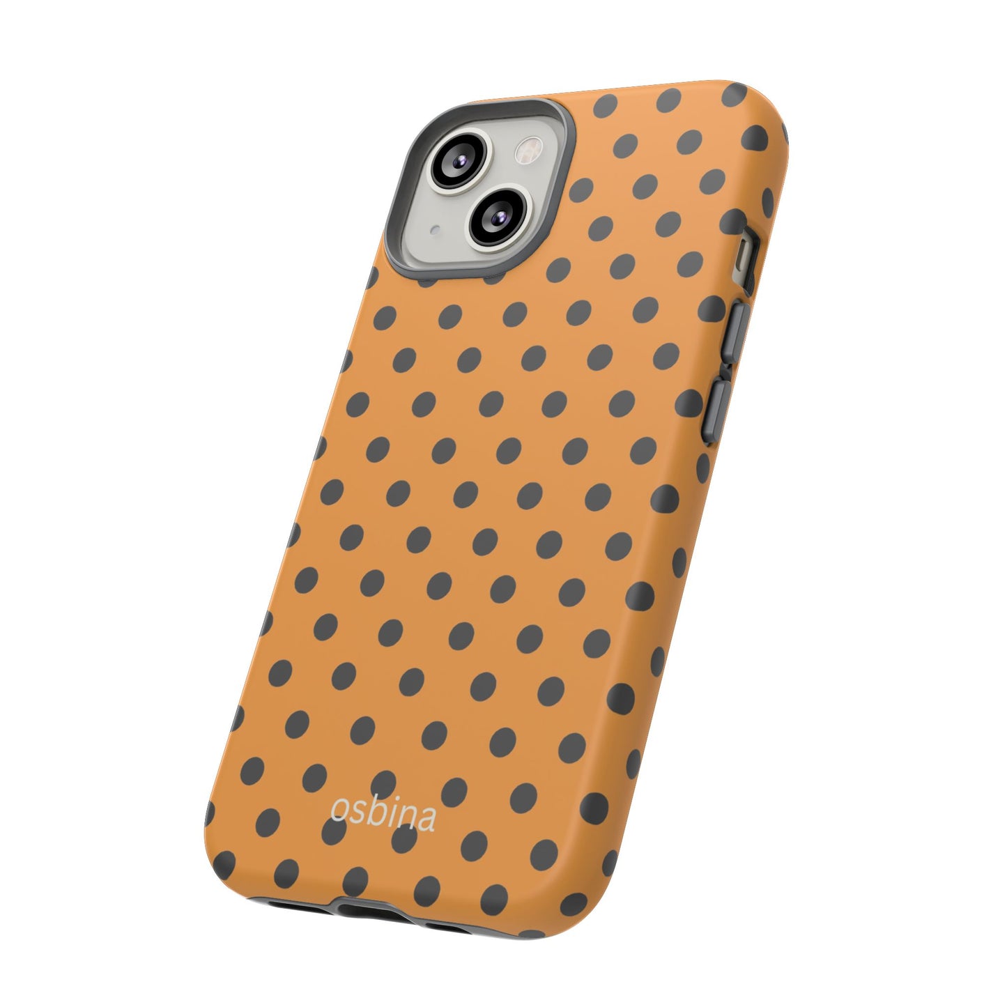 osbina | Spot On Chic — The Orange + Black Polka Dot Case | The Season Collective