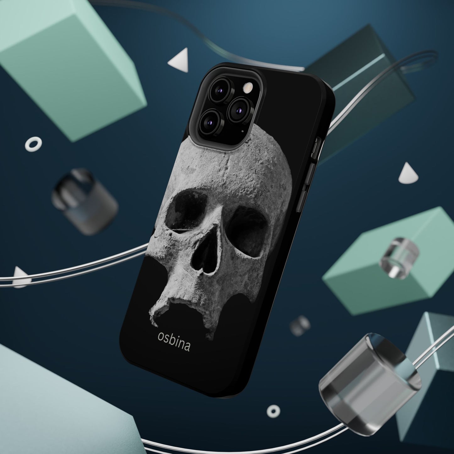 osbina | MagSafe compatible for iPhone | White Skull Phone Case | Season Collective Collection