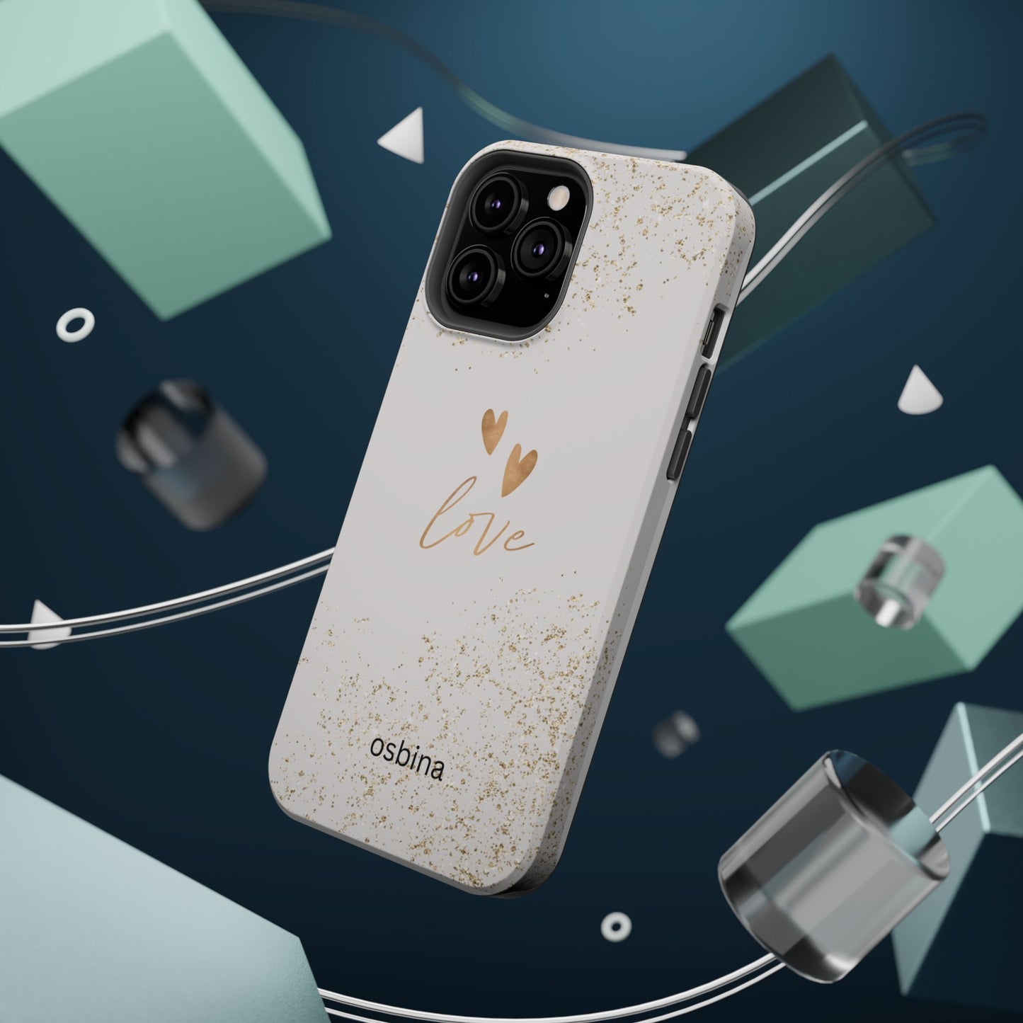 osbina | MagSafe compatible for iPhone | Golden Amour Phone Case | Modern Muse Collection
