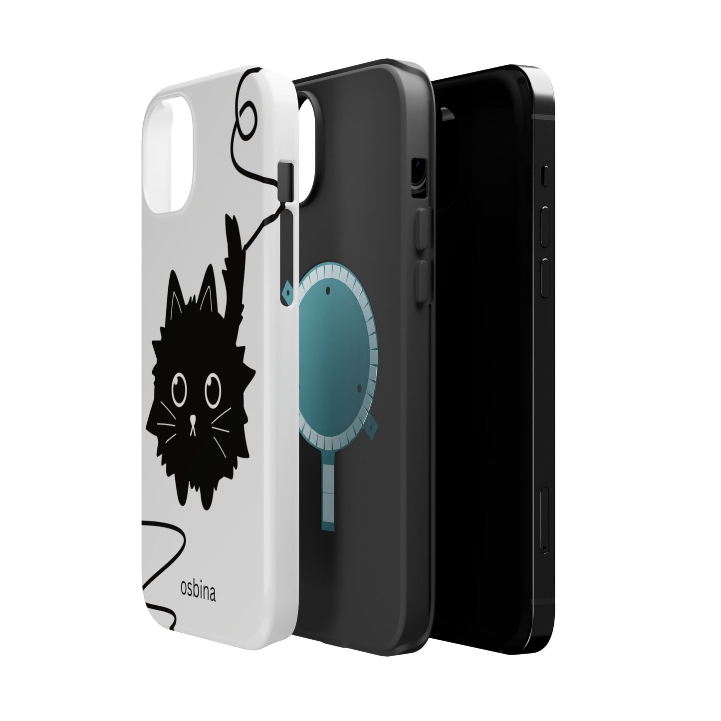 osbina | MagSafe compatible for iPhone | Midnight Couture Cat Phone Case | Season Collective Collection