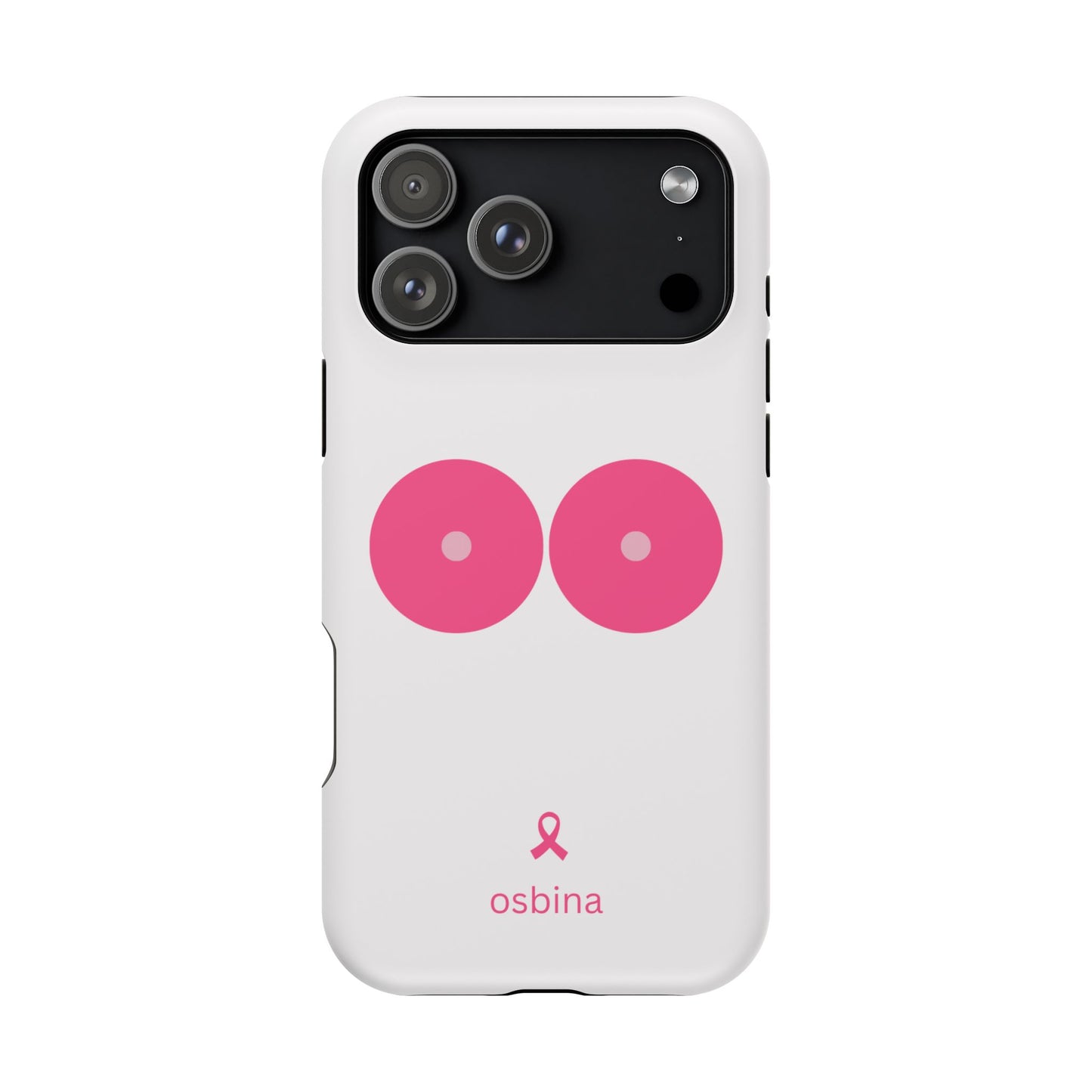 osbina | MagSafe compatible for iPhone | Limited Edition The Check Your Tatas Case in Light Pink + Soft Pink + Hot Pink | The Pink October Collection | Inspired By