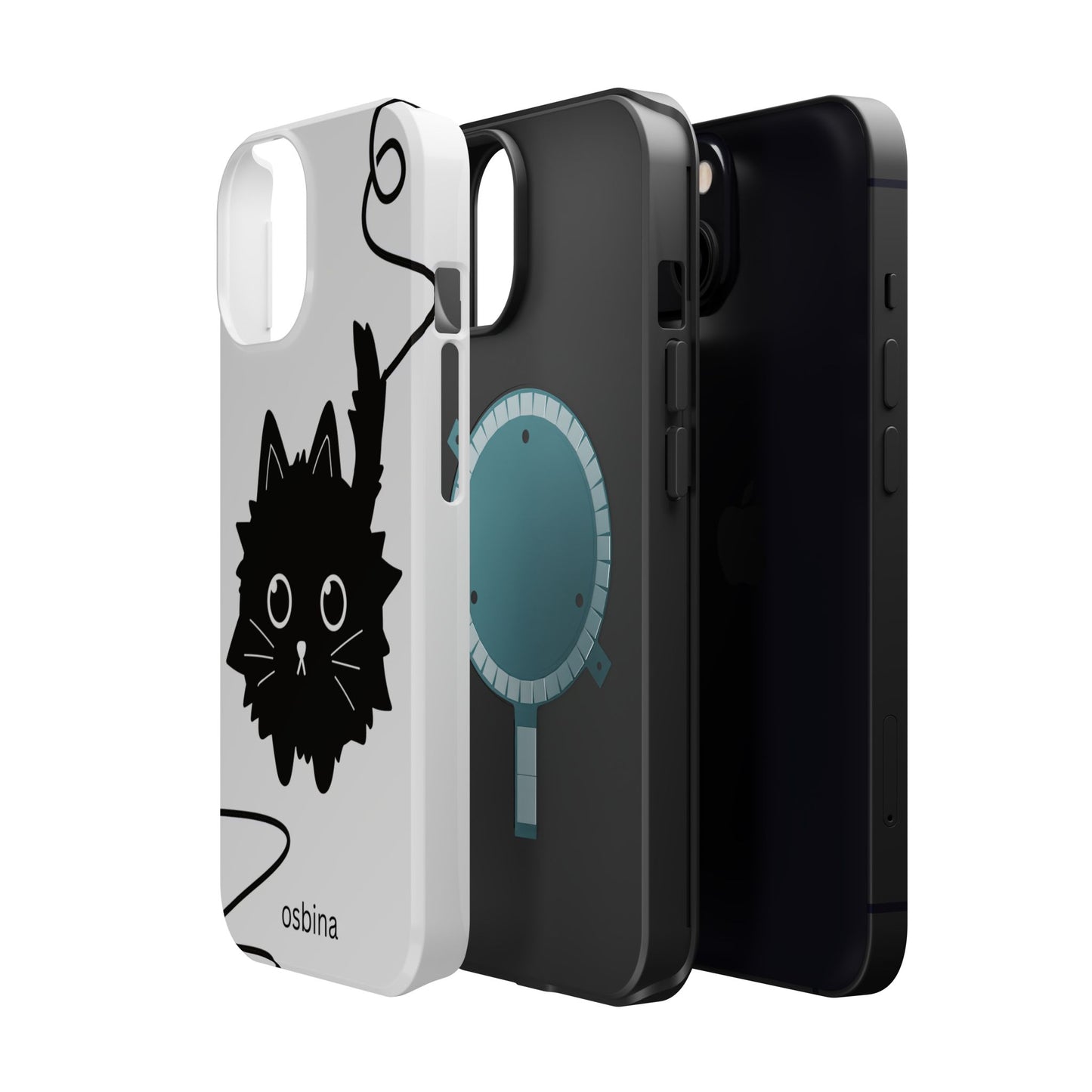 osbina | MagSafe compatible for iPhone | Midnight Couture Cat Phone Case | Season Collective Collection