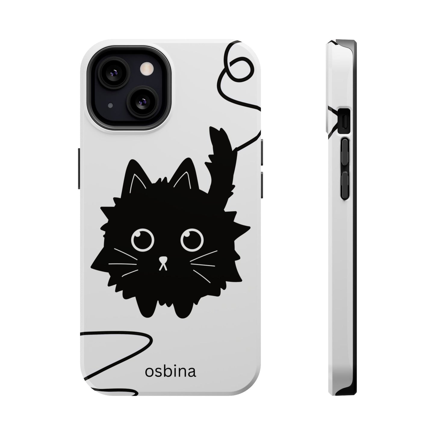 osbina | MagSafe compatible for iPhone | Midnight Couture Cat Phone Case | Season Collective Collection