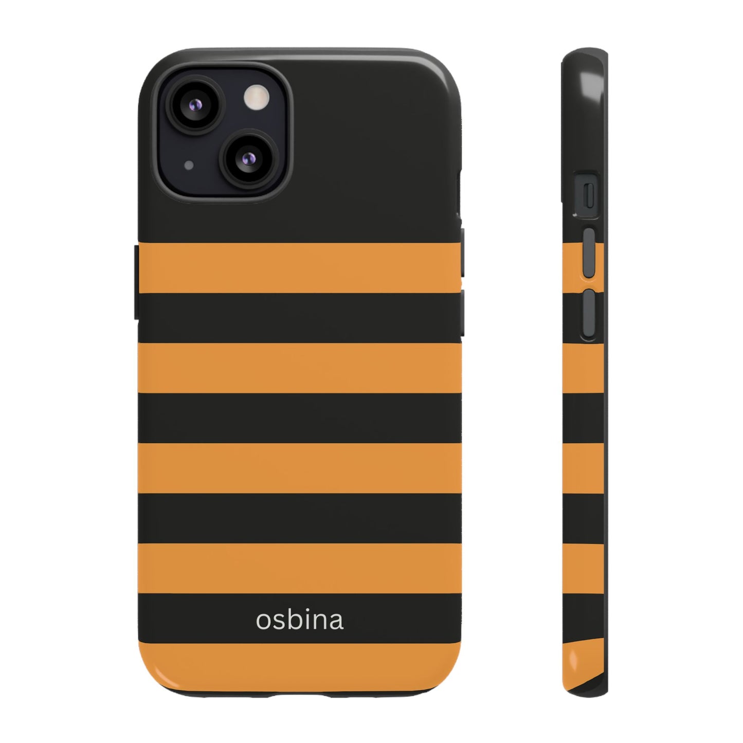 osbina | The Horizon Stripe Case in Black + Orange | The Season Collective