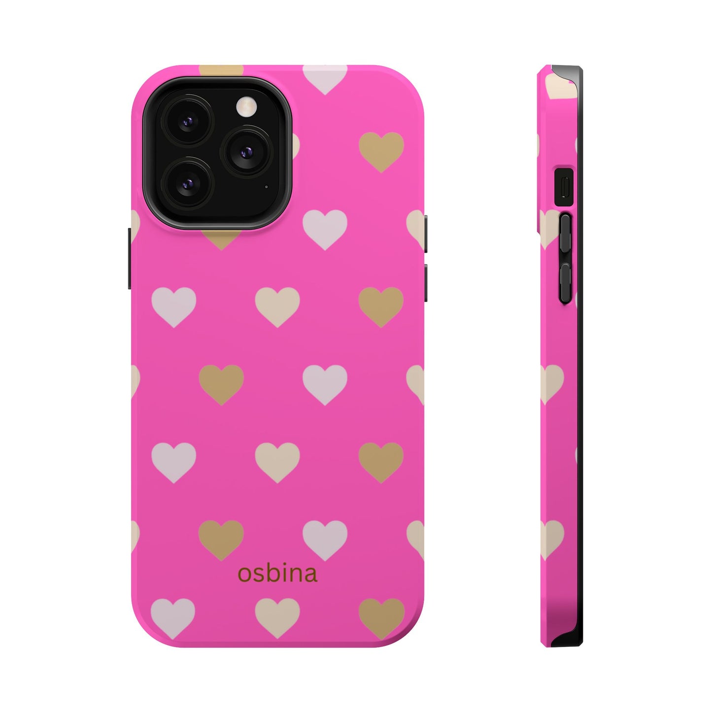 osbina | MagSafe compatible for iPhone | The Golden Hour Hearts Case | YAYOU Collection Supporting Shine Like Sable