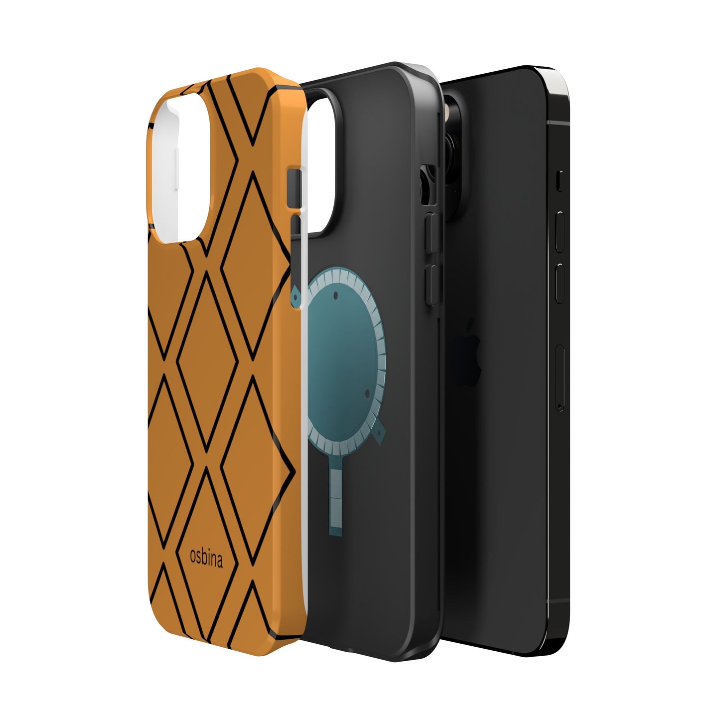 osbina | MagSafe Compatible for iPhone | Diamonds Are Your Phone’s Best Friend — The Orange + Black Diamond Case | The Season Collective
