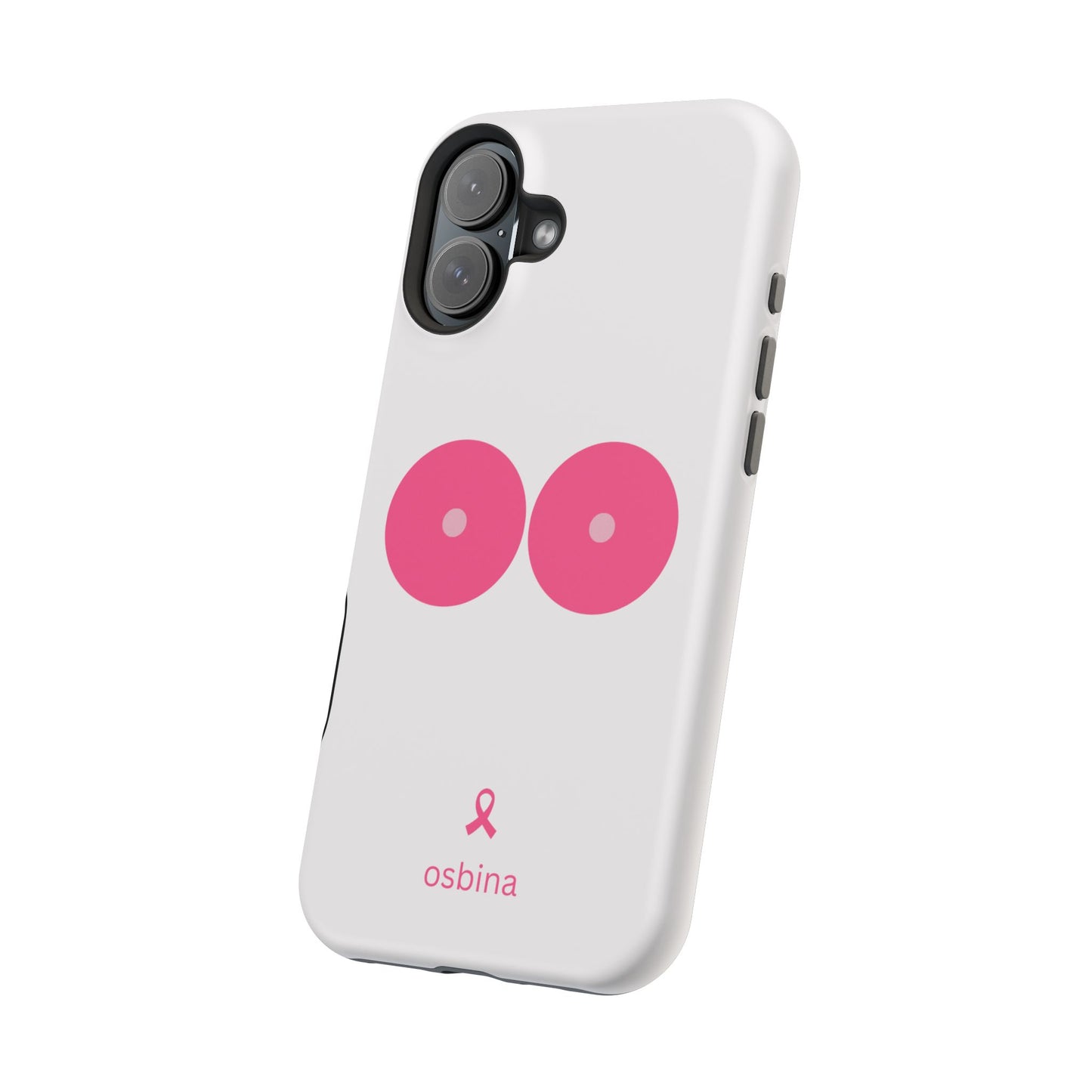 osbina | MagSafe compatible for iPhone | Limited Edition The Check Your Tatas Case in Light Pink + Soft Pink + Hot Pink | The Pink October Collection | Inspired By