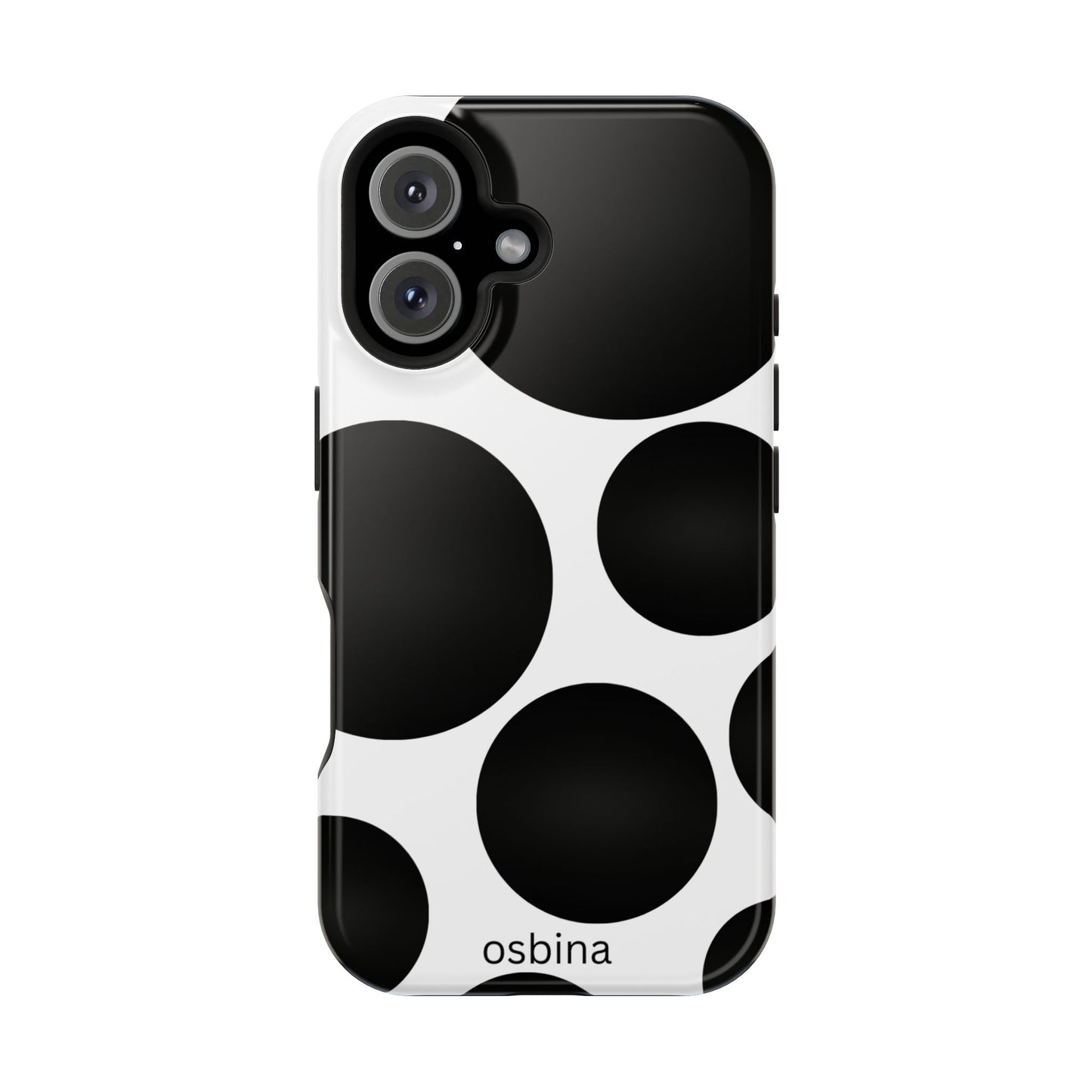 osbina | MagSafe compatible for iPhone | The Noir Bubbles Phone Case | Modern Muse Collection