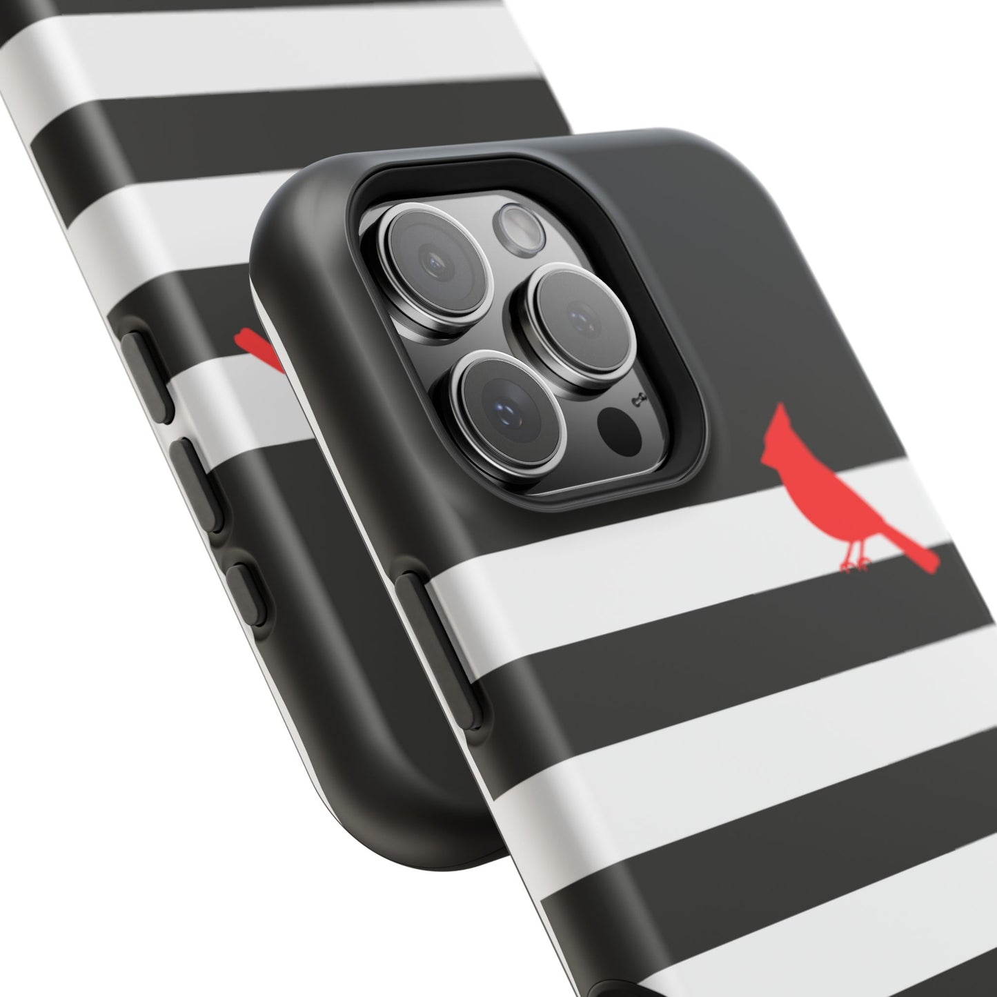 osbina | MagSafe compatible for iPhone | Redbird Edition Thinking of You Phone Case Black & White Stripe | Inspired By Collection