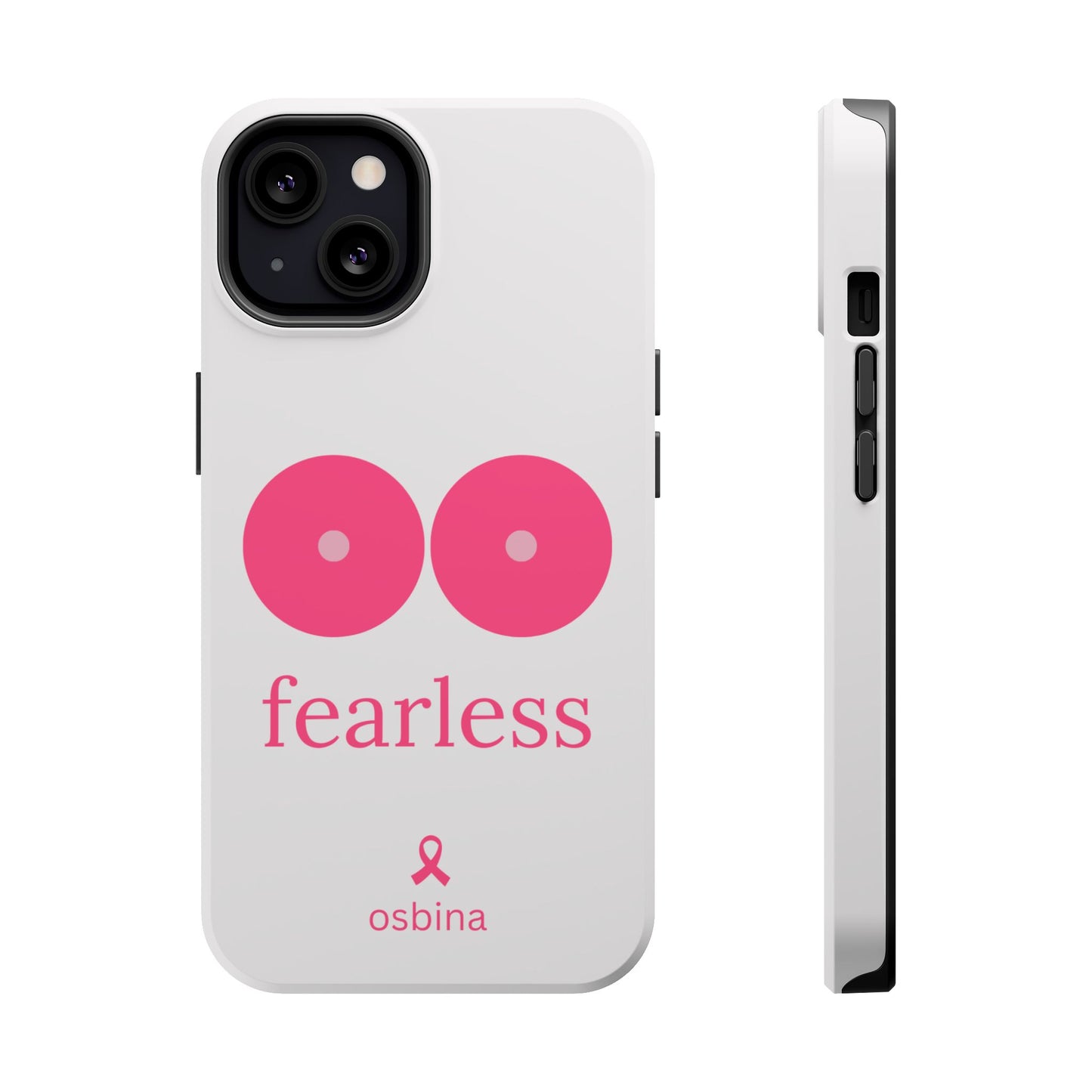osbina | MagSafe compatible for iPhone | Limited Edition The Fearless Tatas Case in Light Pink + Soft Pink + Hot Pink | The Pink October Collection | Inspired By