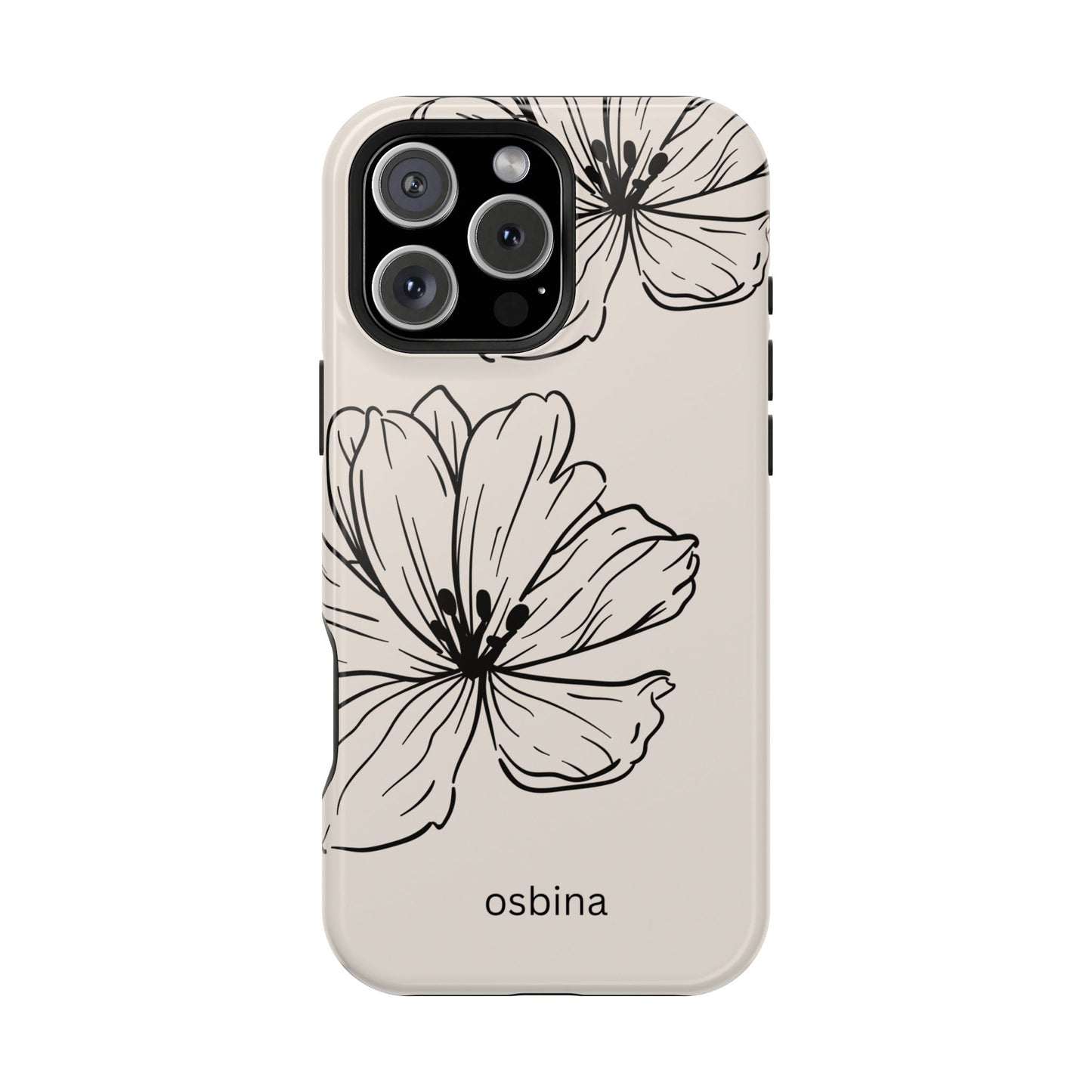 osbina | MagSafe compatible for iPhone | Poppy Whisper Phone Case | Modern Muse Collection