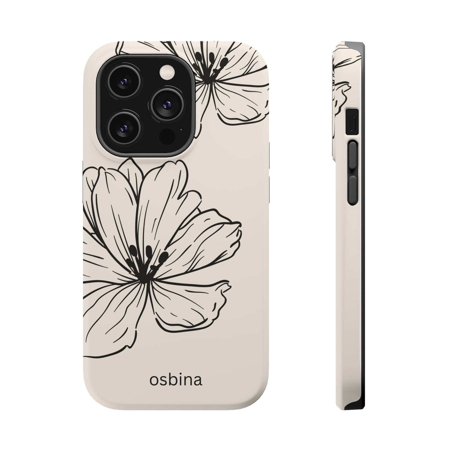 osbina | MagSafe compatible for iPhone | Poppy Whisper Phone Case | Modern Muse Collection