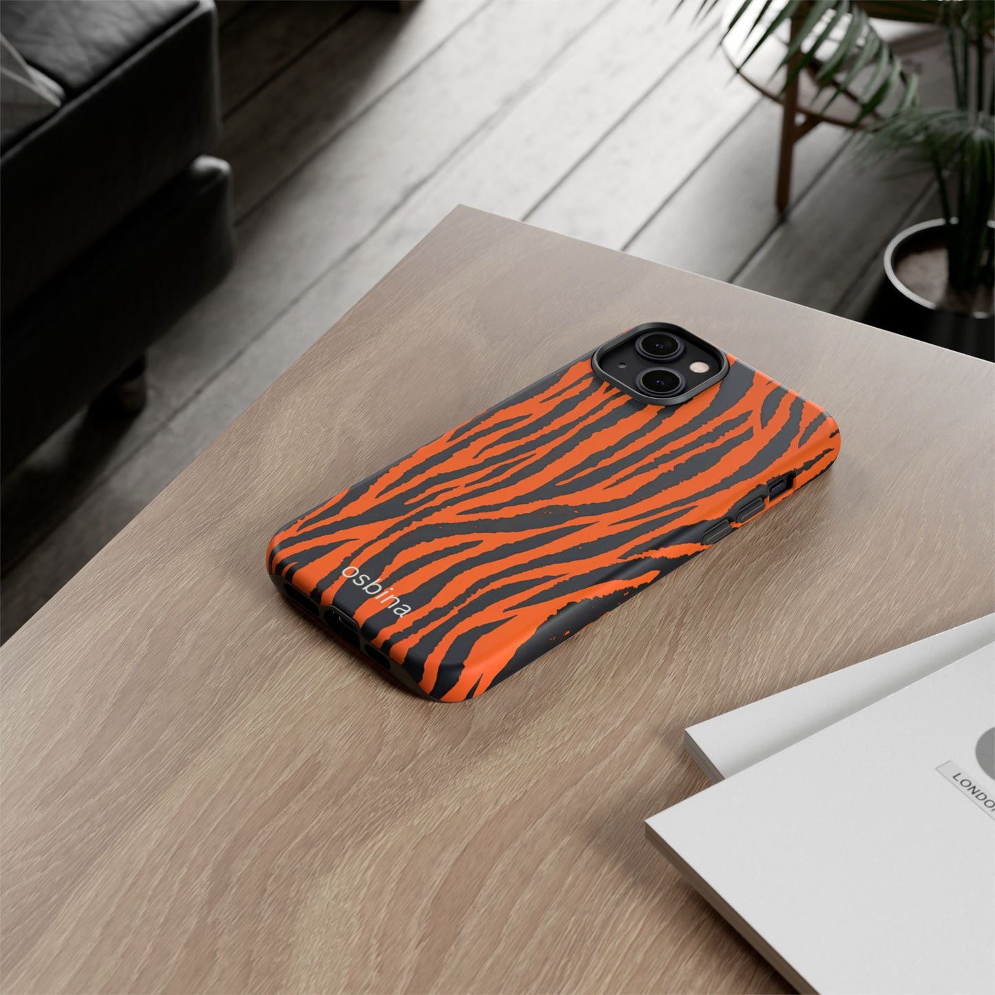 osbina | Tiger, But Make It Chic — The Bengal Stripe Case in Orange + Black | The Season Collective
