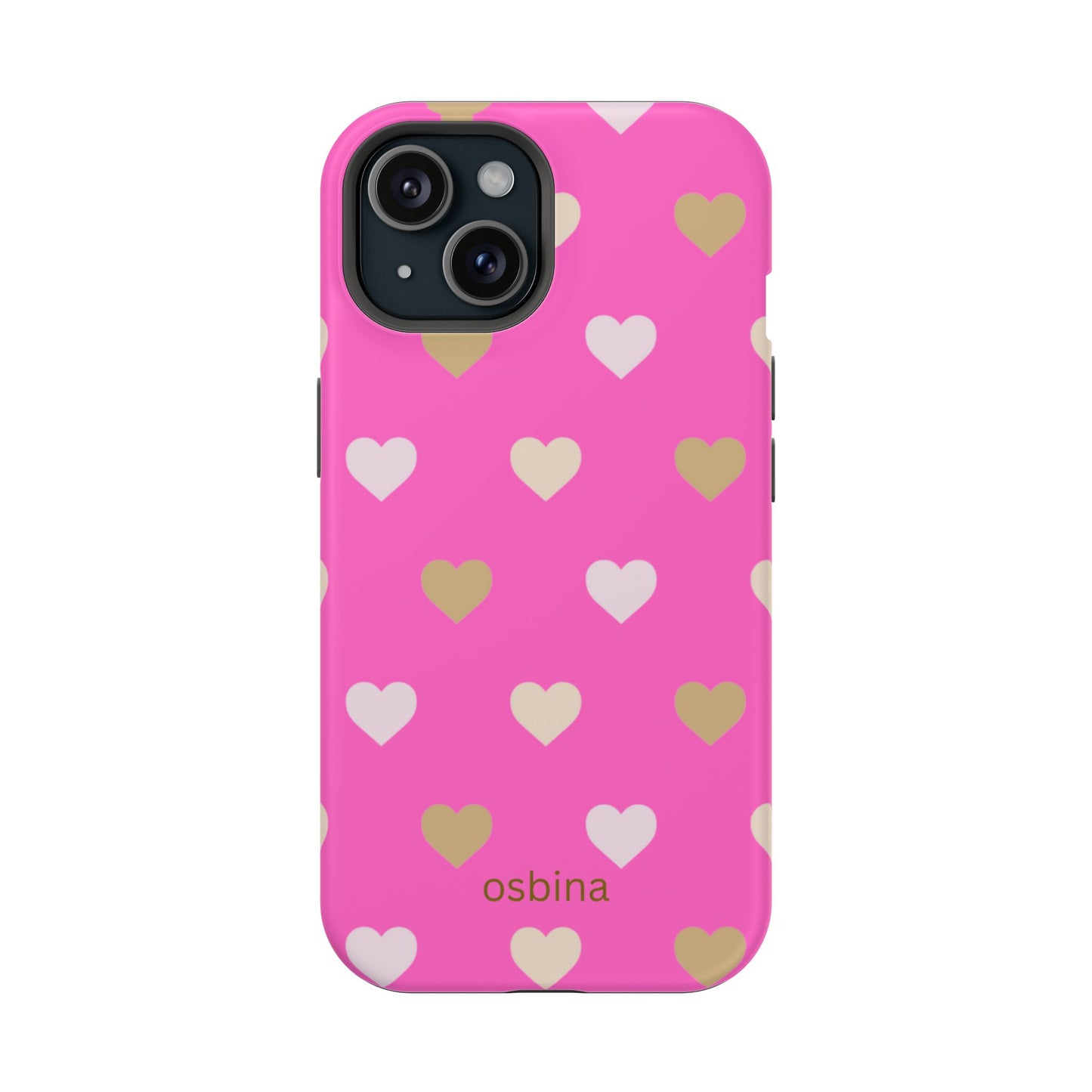 osbina | MagSafe compatible for iPhone | The Golden Hour Hearts Case | YAYOU Collection Supporting Shine Like Sable
