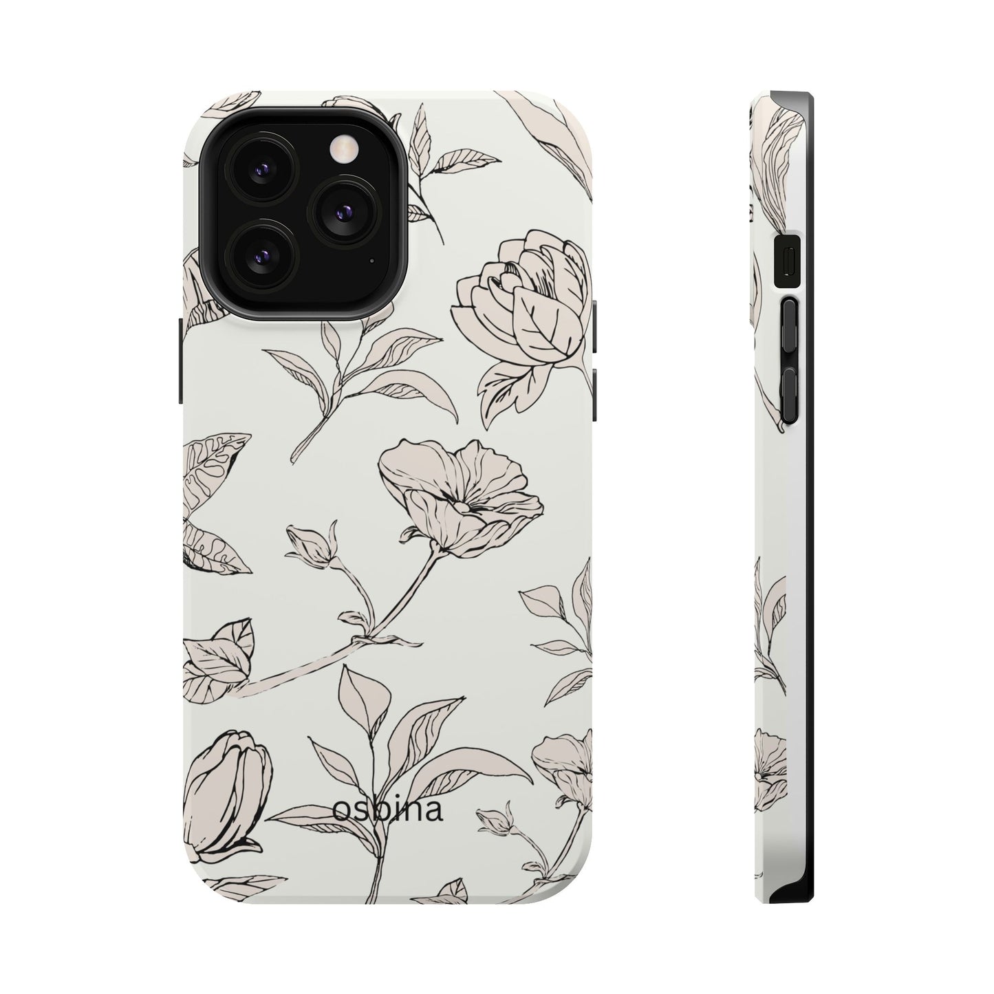 osbina | MagSafe compatible for iPhone | Silhouette Bloom Phone Case | Modern Muse Collection